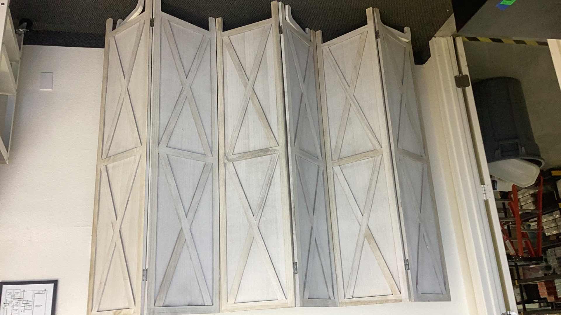 Photo 1 of WOODEN SIX PANEL ROOM DIVIDER 90” H 67”