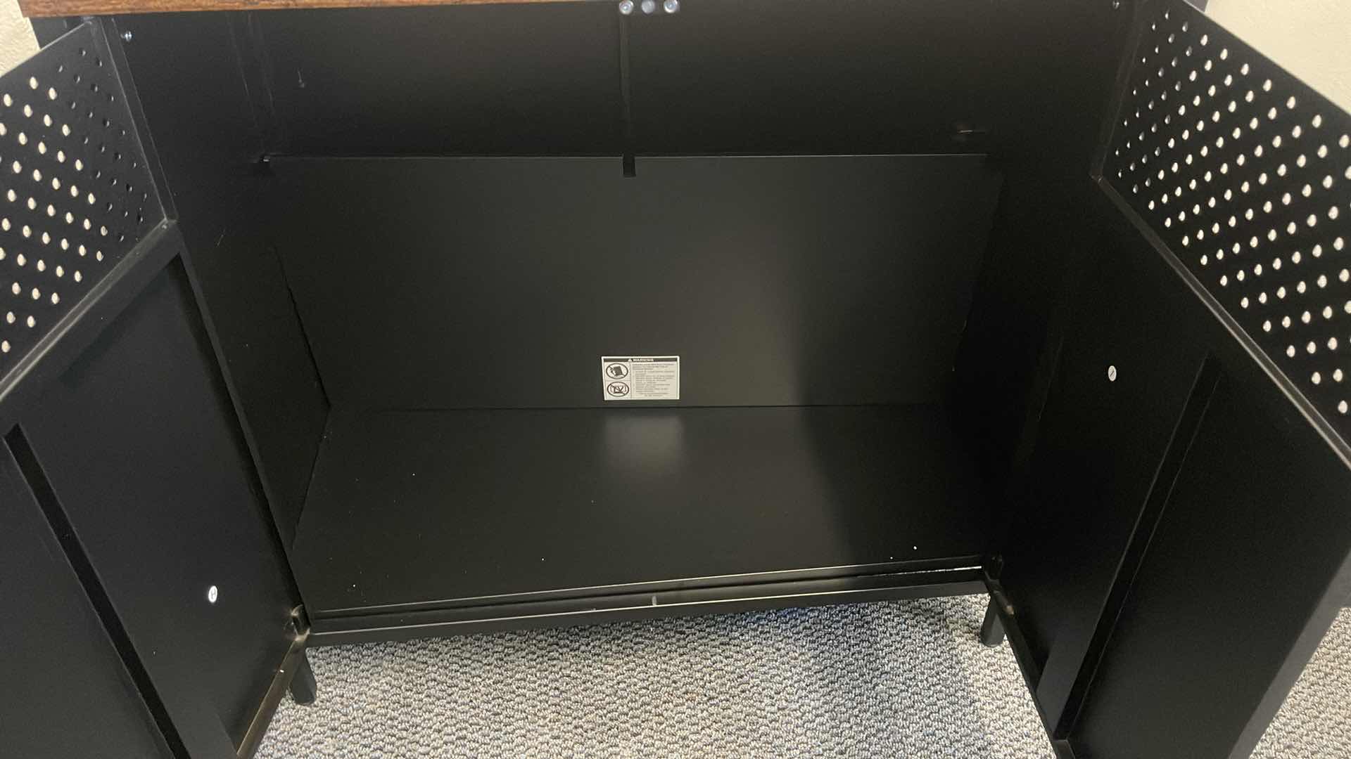 Photo 1 of METAL BASE W WOOD TOP CABINET 32” X 16” H30”