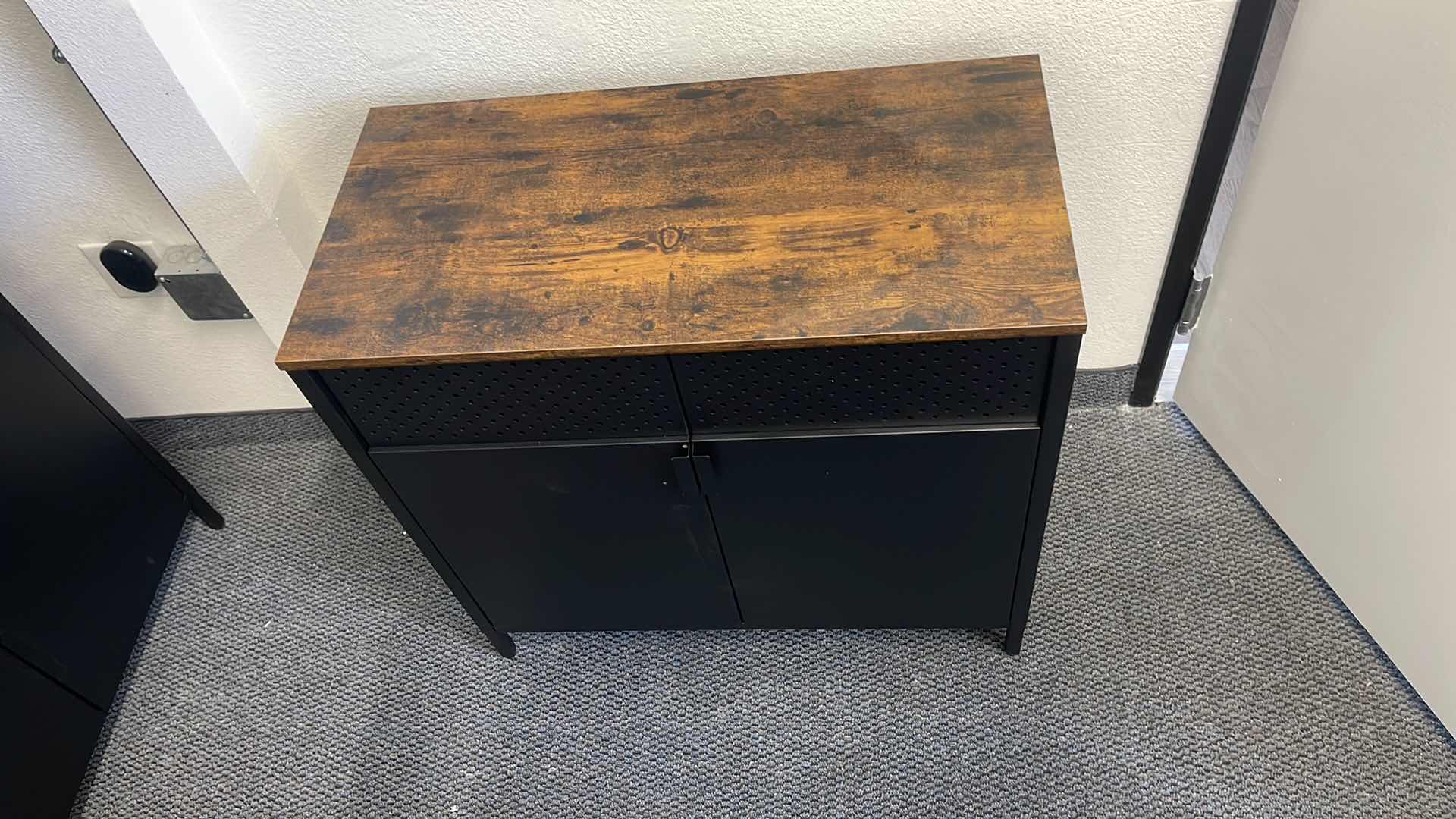 Photo 1 of METAL BASE W WOOD TOP CABINET 32” X 16” H30”