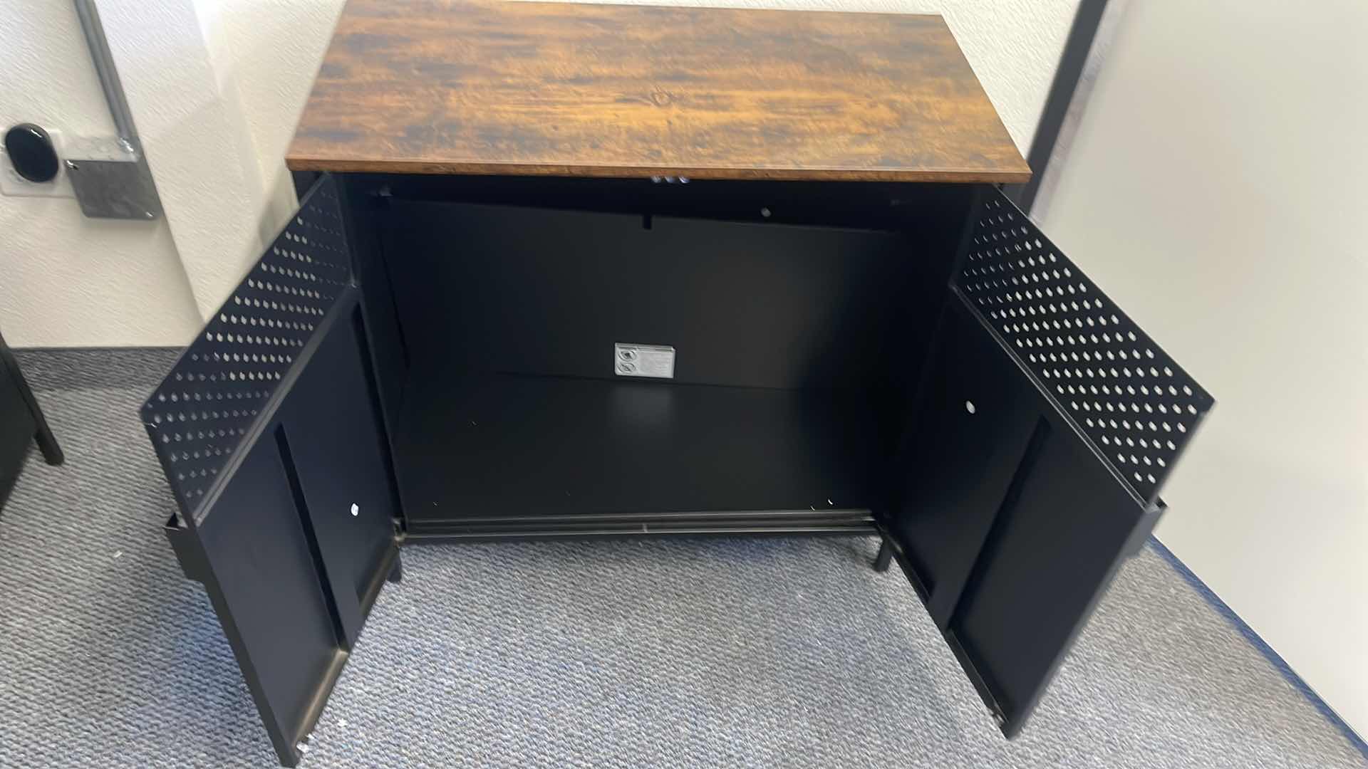 Photo 1 of METAL BASE W WOOD TOP CABINET 32” X 16” H30”