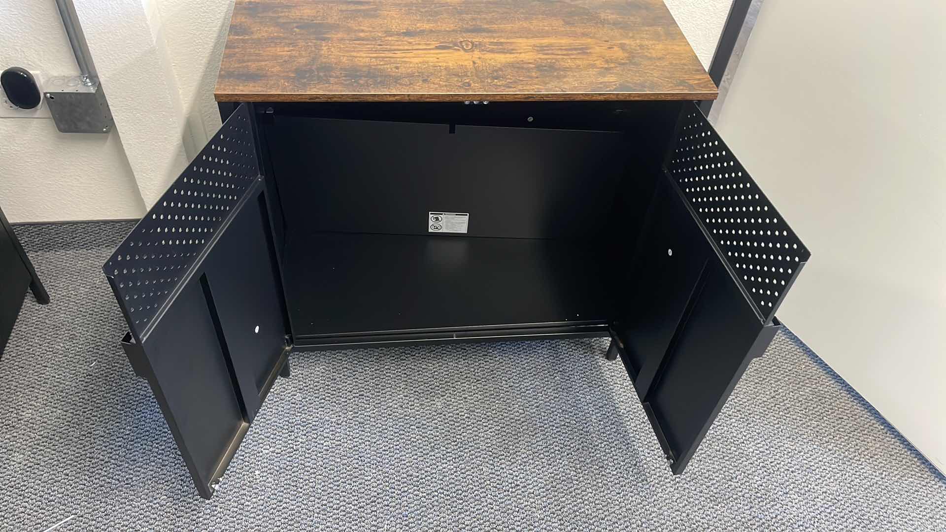 Photo 1 of METAL BASE W WOOD TOP CABINET 32” X 16” H30”