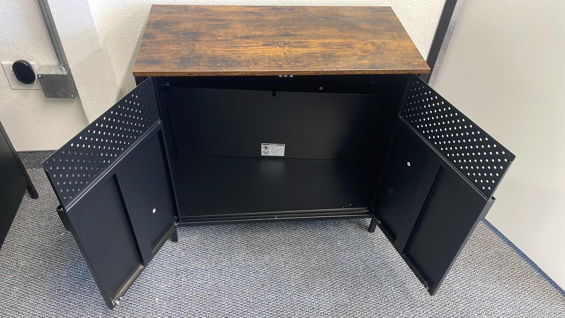 Photo 3 of METAL BASE W WOOD TOP CABINET 32” X 16” H30 ”