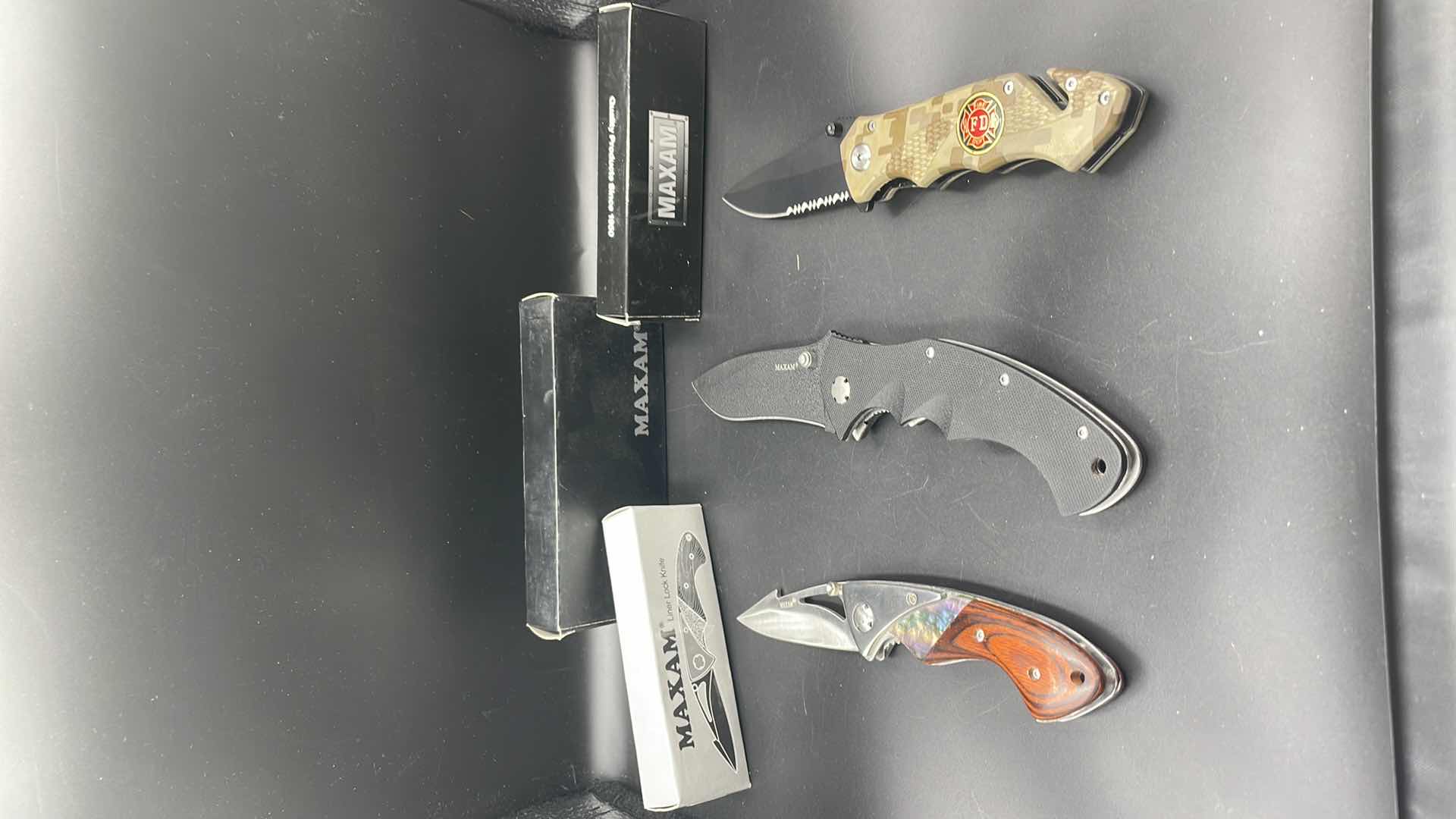 Photo 1 of 3 PC MAXAM FOLDABLE KNIFE SET