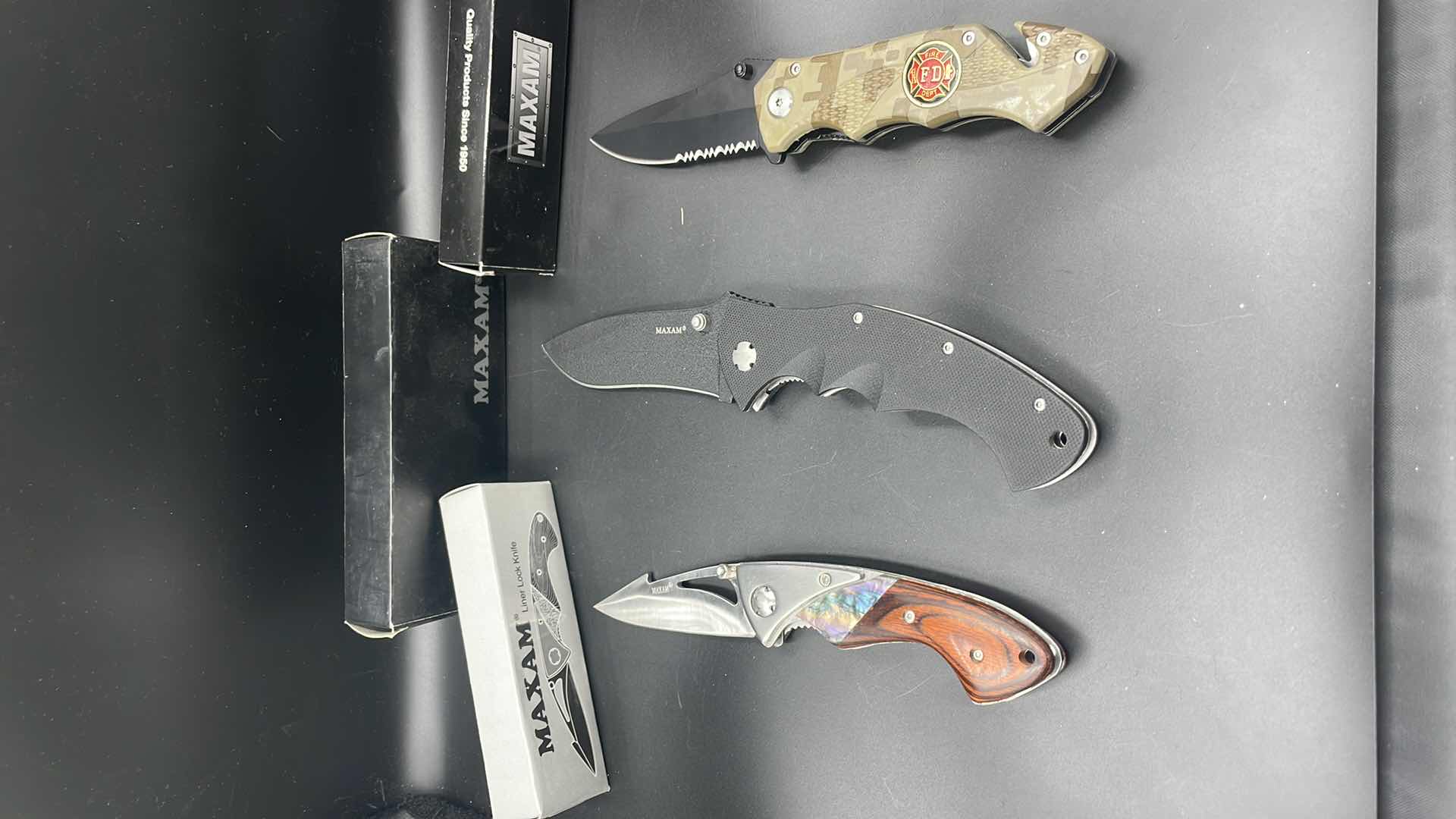 Photo 1 of 3 PC MAXAM FOLDABLE KNIFE SET