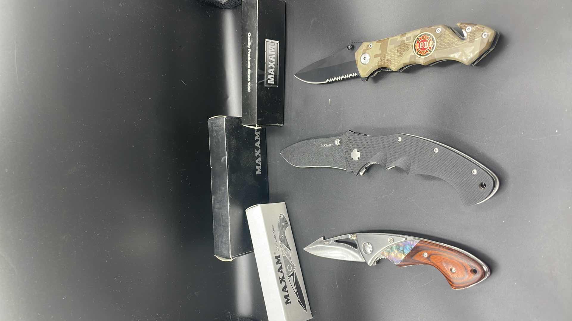 Photo 1 of 3 PC MAXAM FOLDABLE KNIFE SET