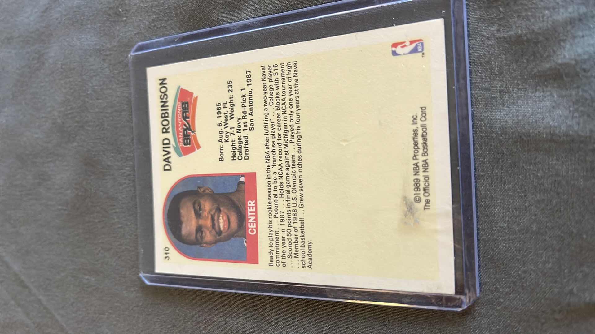 Photo 1 of 1989 DAVID ROBINSON NBA HOOPS ROOKIE CARD 310