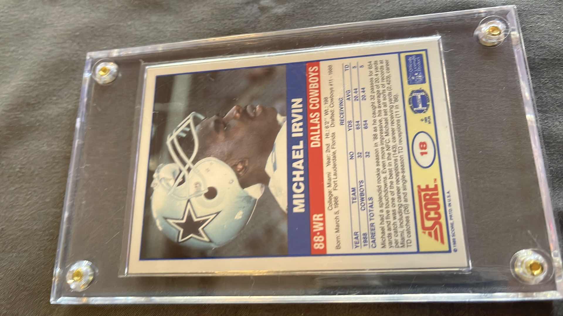 Photo 1 of 1989 MICHAEL IRVIN SCORE ROOKIE CARD 18