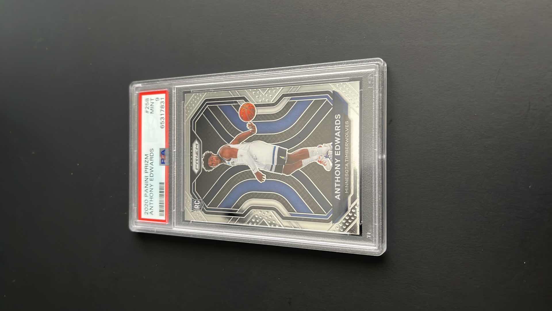 Photo 3 of 2020 ANTHONY EDWARDS PANINI SILVER PRIZM ROOKIE CARD 258 RATED 9