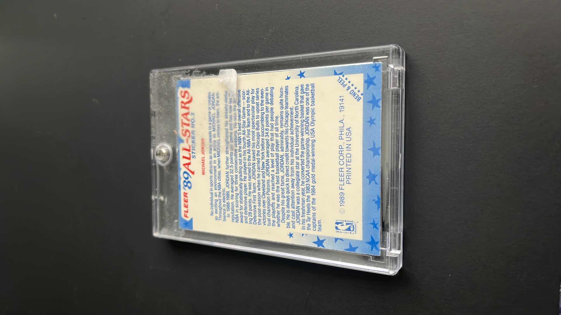 Photo 1 of 1989 MICHAEL JORDAN FLEER CARD 3