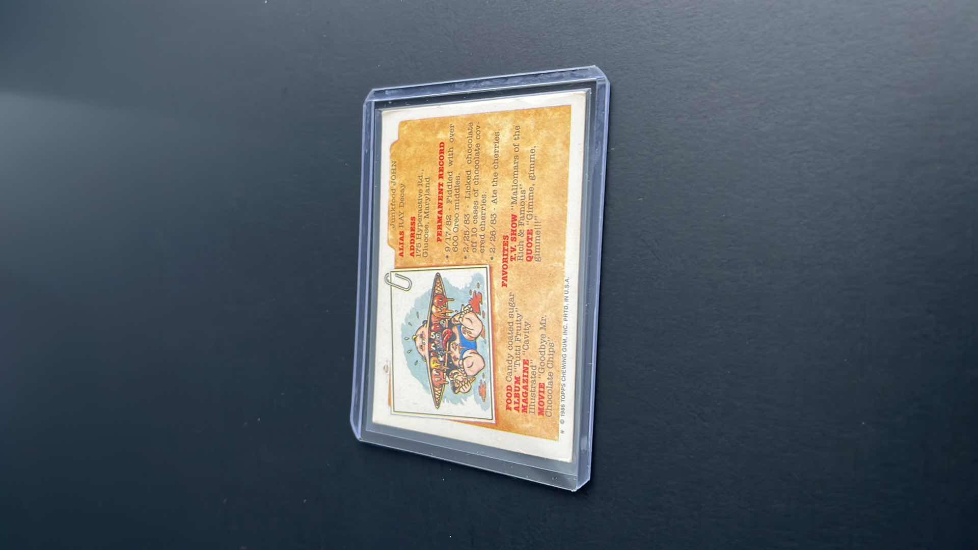 Photo 1 of 1986 GARBAGE PAIL KIDS LUCAS MUCUS TOPPS CARD 195