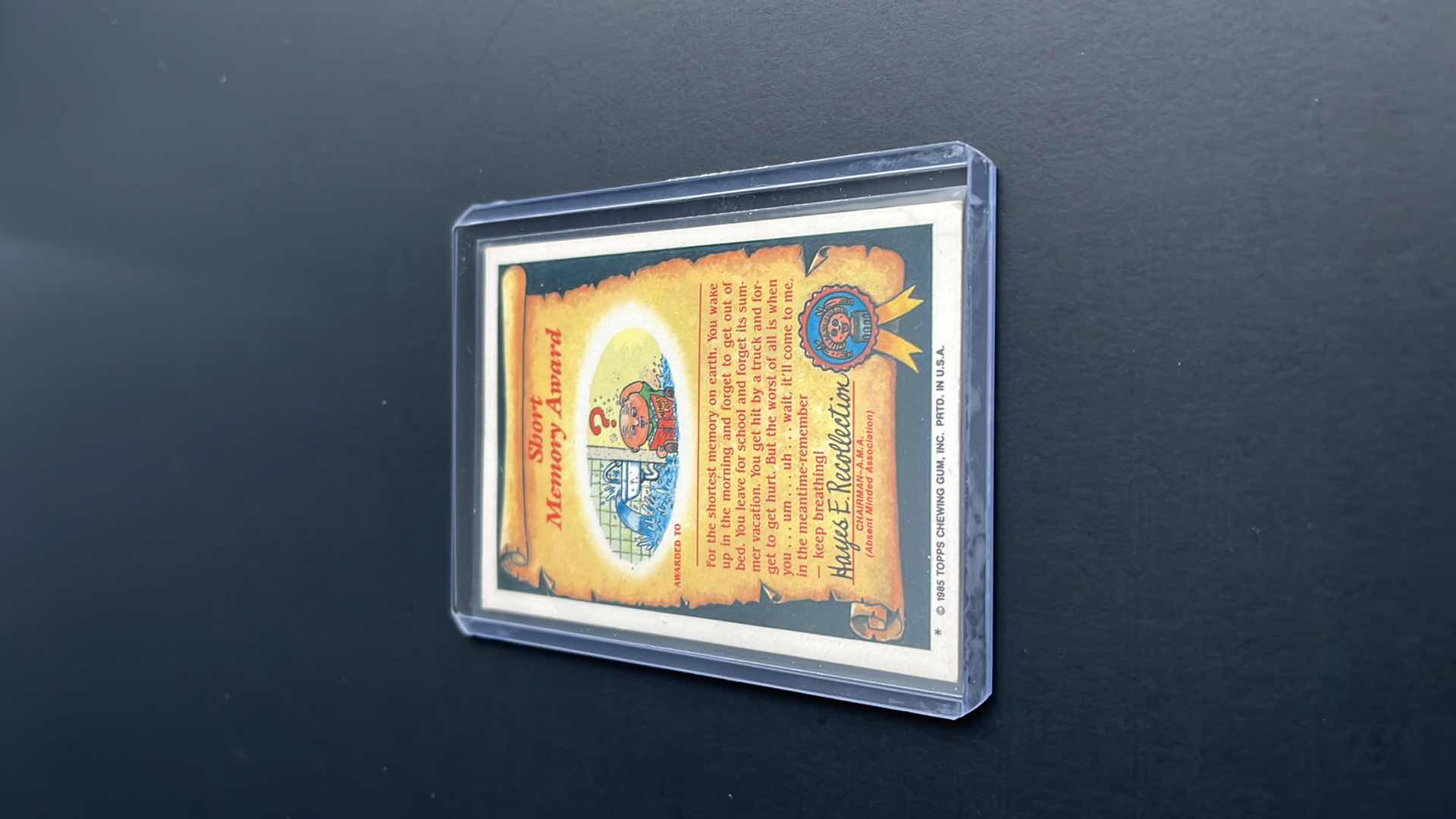 Photo 1 of RARE 1985 GARBAGE PAIL KIDS FRYIN RYAN TOPPS CARD 54A