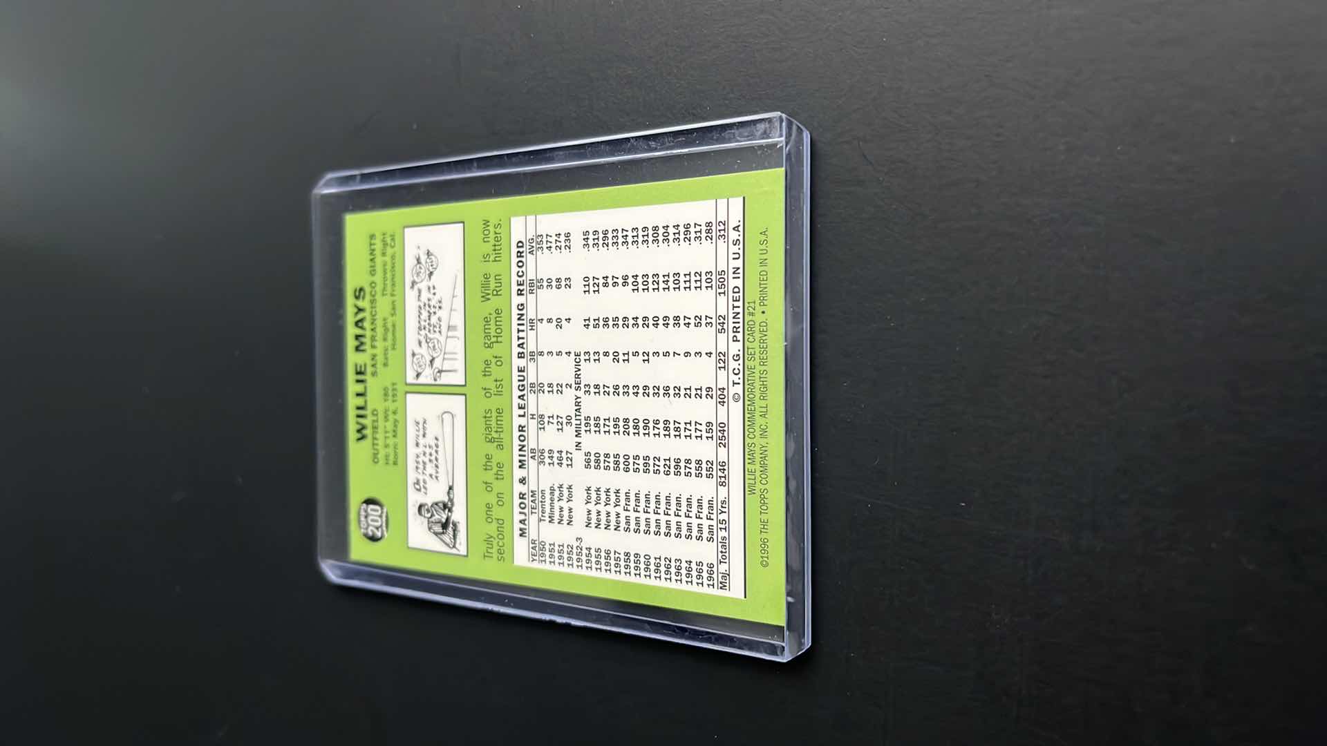 Photo 3 of 1996 WILLIE WAYS TOPPS CARD 200