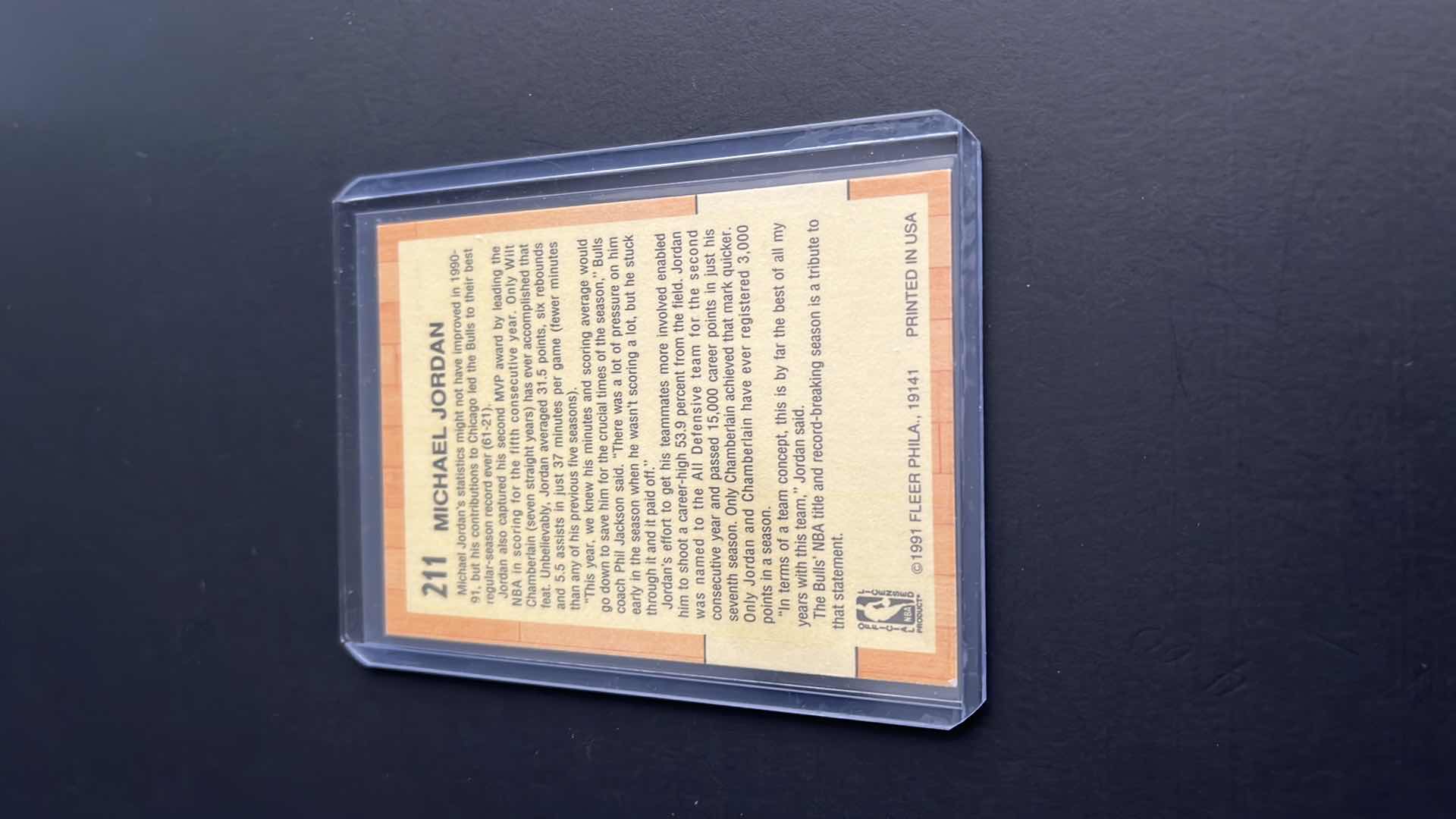 Photo 1 of 1991 MICHAEL JORDAN FLEER CARD 211