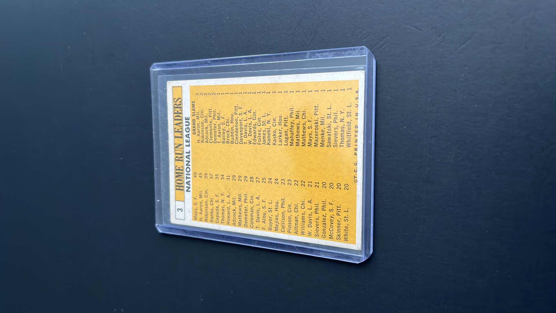 Photo 1 of 1963 HANK AARON, WILLIE MAYS, BANKS, & ROBINSON TOPPS CARD 3 