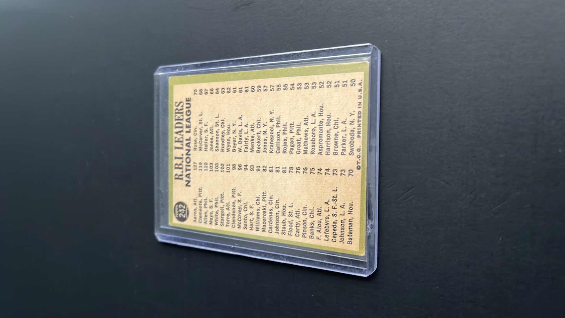 Photo 1 of 1967 HANK AARON TOPPS CARD 242