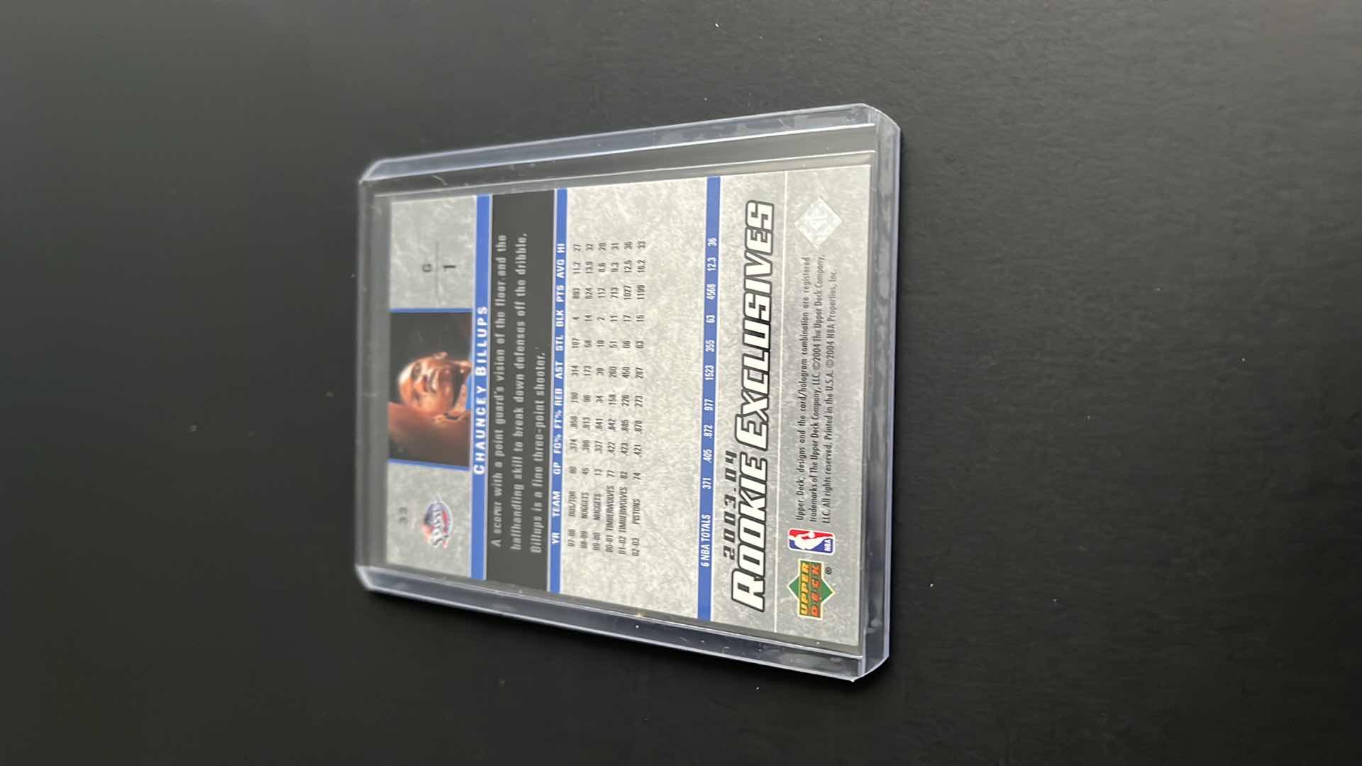 Photo 1 of 2003 CHAUNCEY BILLUPS UPPER DECK ROOKIE CARD 33