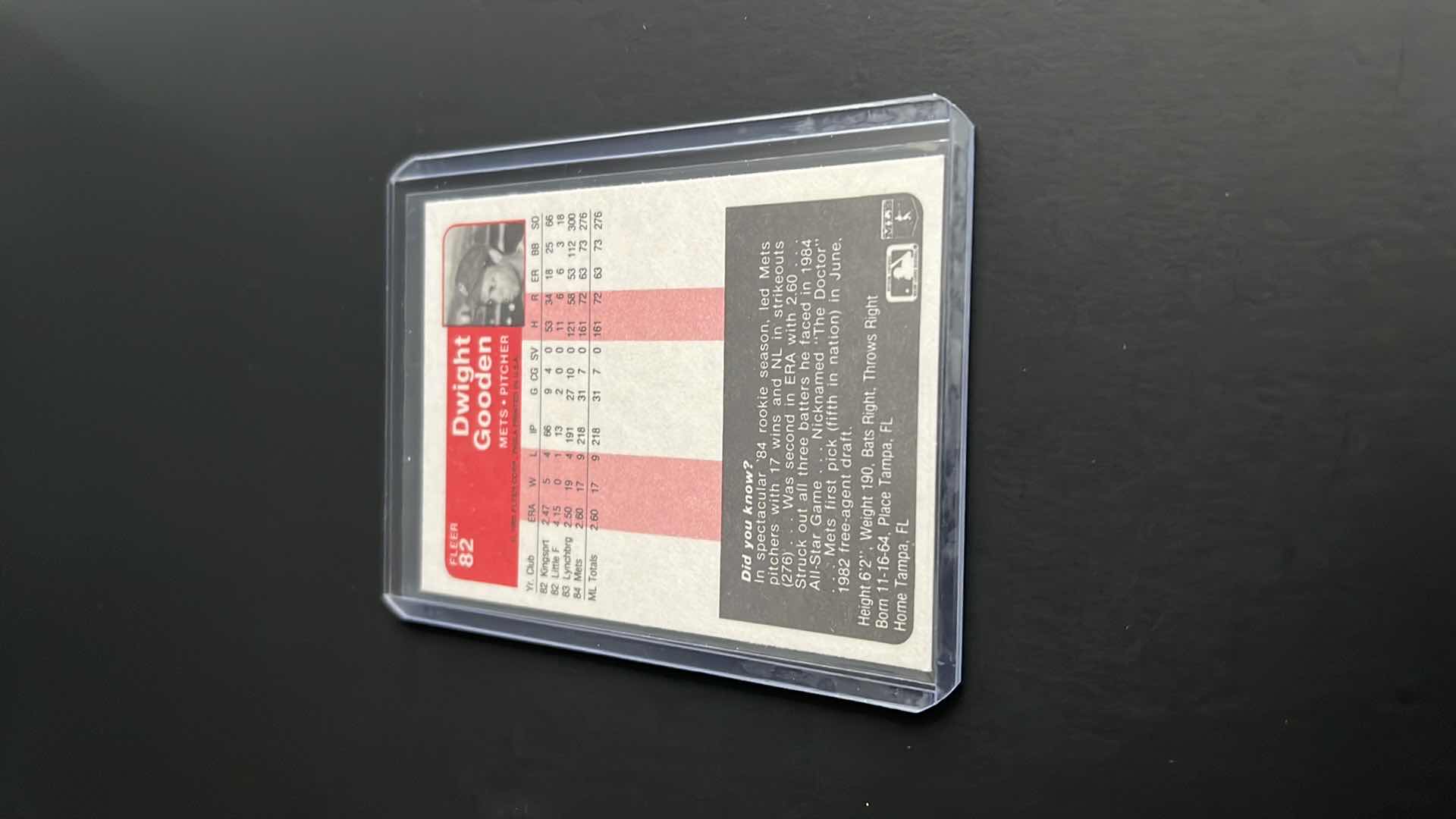 Photo 1 of 1985 DWIGHT GOODEN FLEER ROOKIE CARD 82