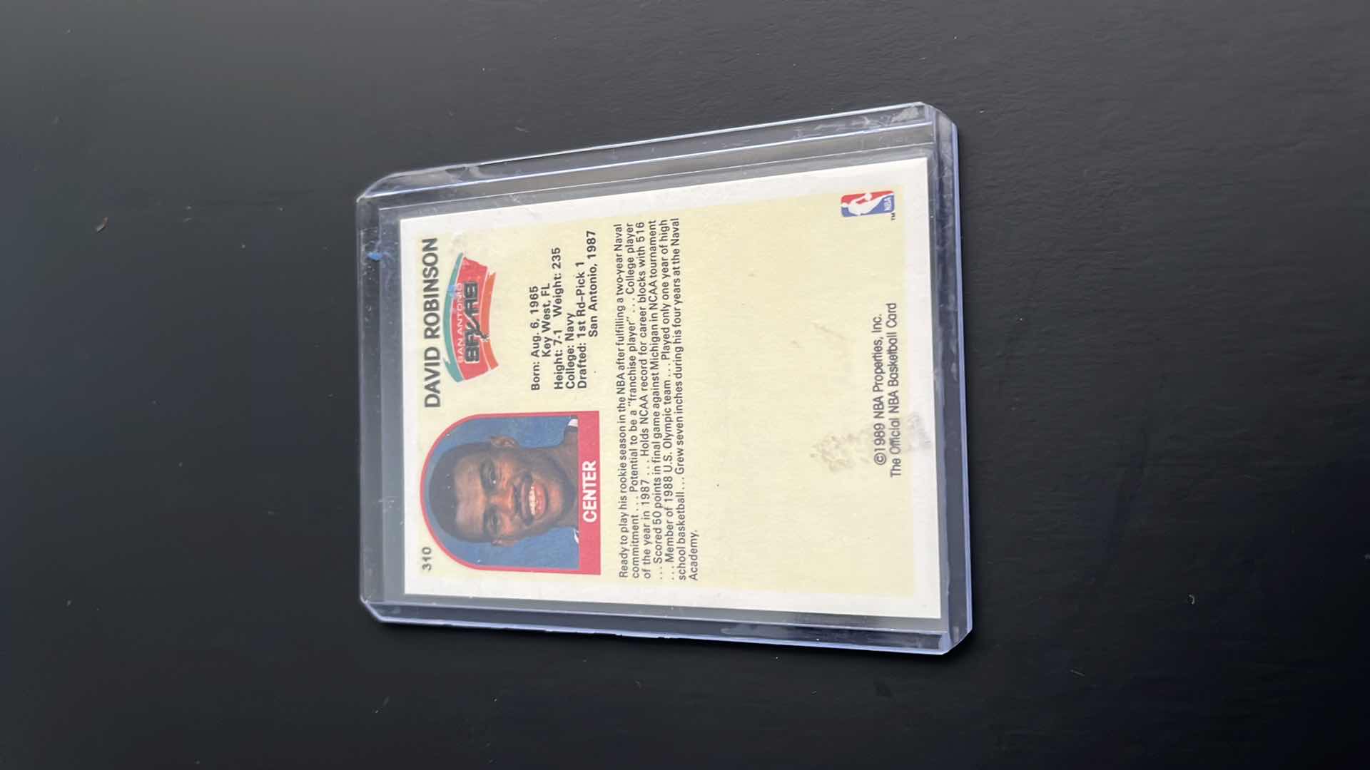 Photo 1 of 1989 DAVID ROBINSON ROOKIE CARD 310