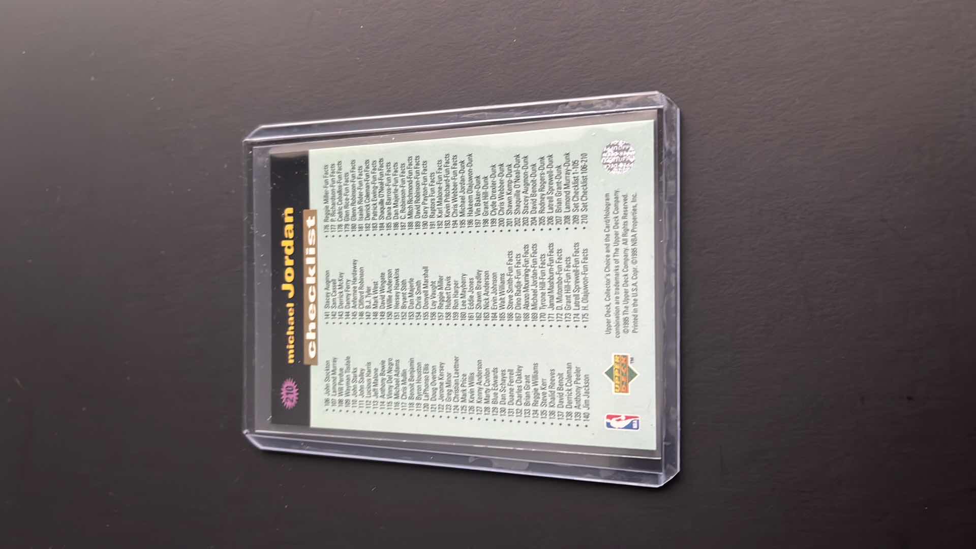 Photo 1 of 1995 MICHAEL JORDAN UPPER DECK CARD COLLECTOR'S CHOICE CARD 210