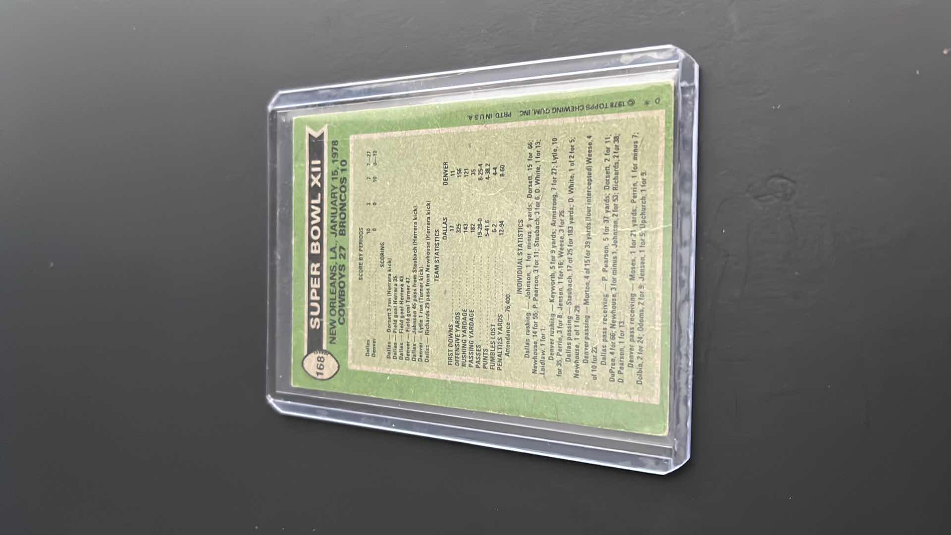 Photo 1 of 1978 TONY DORSETT TOPPS ROOKIE CARD 168 