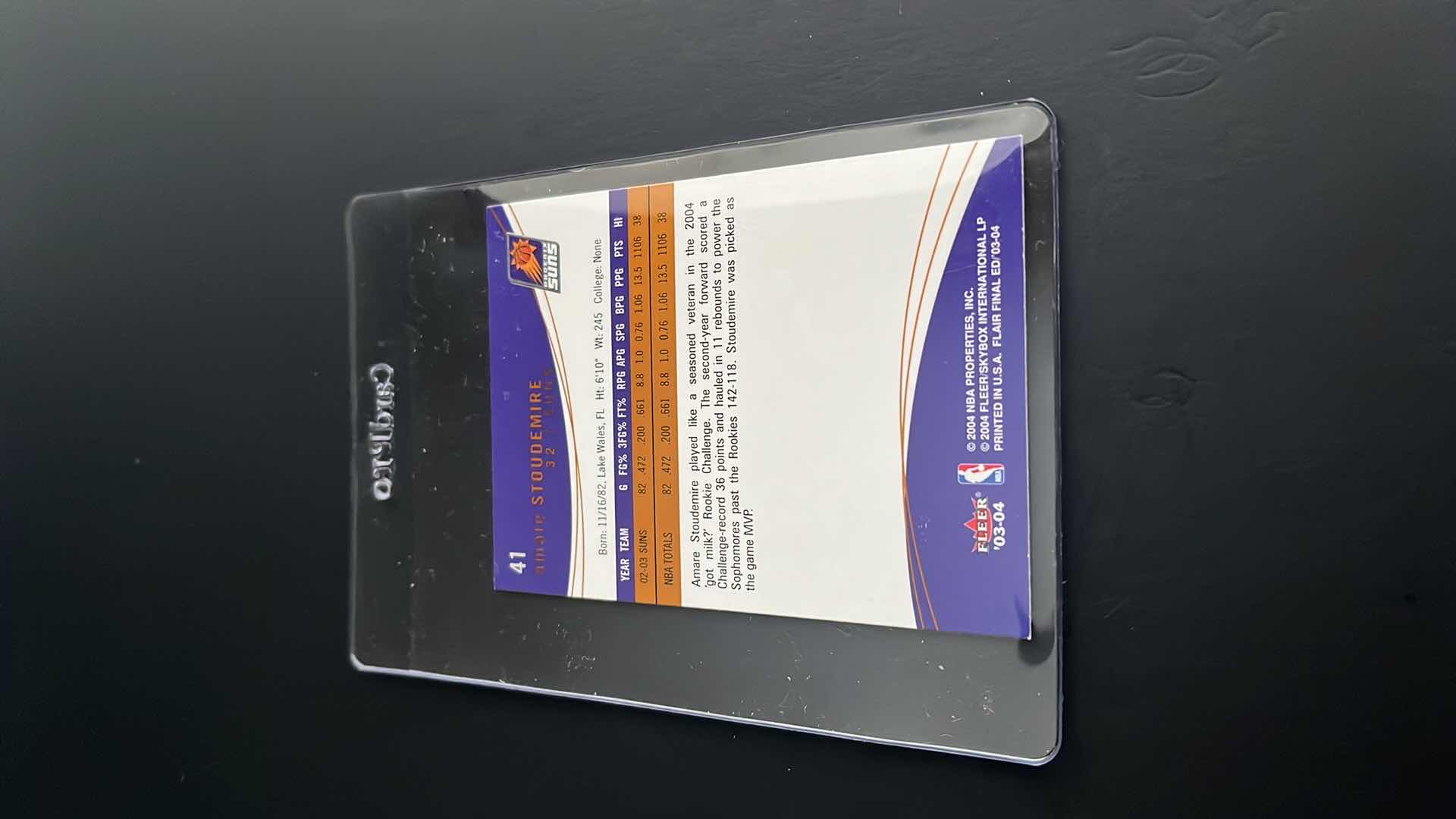 Photo 1 of 2003 AMARE STOUDEMIRE FLEER FINAL EDITION CARD 41