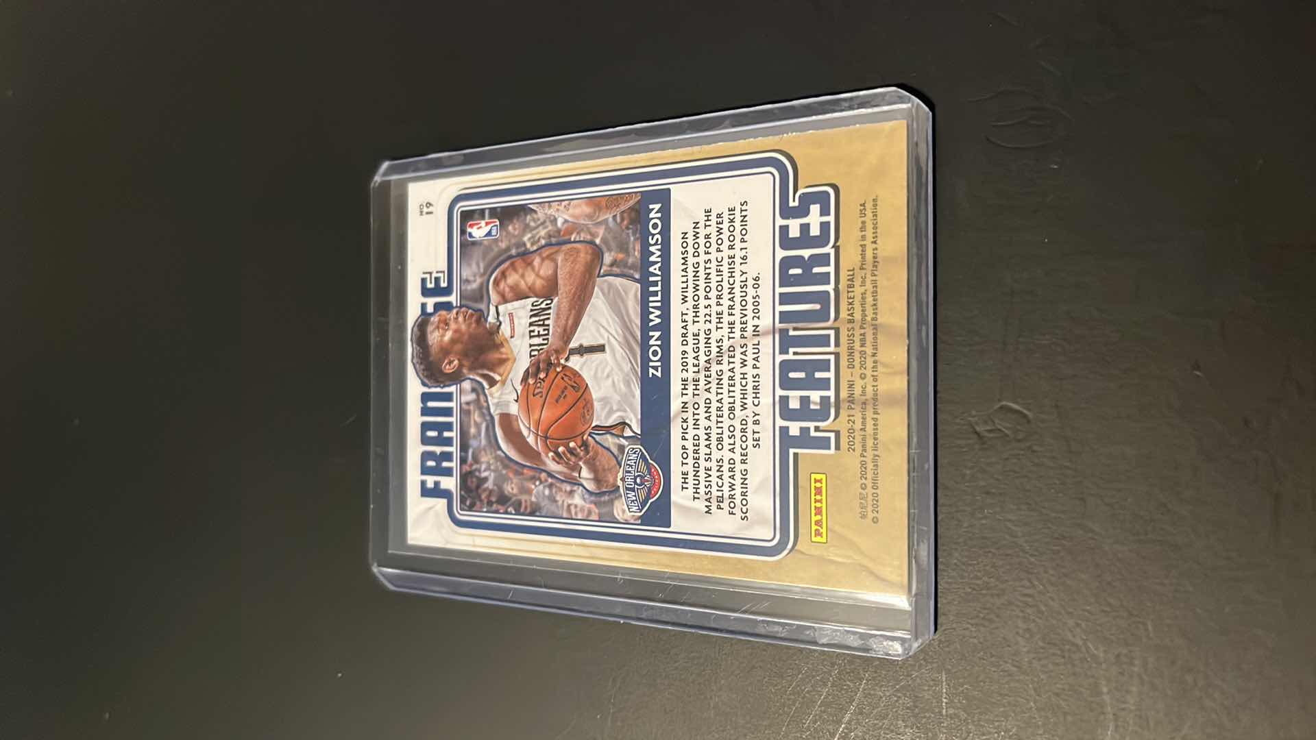 Photo 1 of 2020 ZION WILLIAMSON PANINI FRANCHISE FEATURES CARD 19