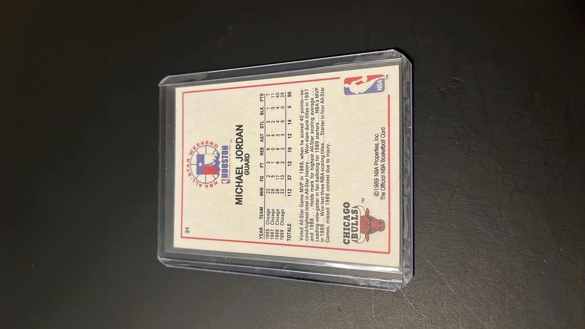 Photo 1 of 1989 MICHAEL JORDAN NBAHOOPS CARD 21