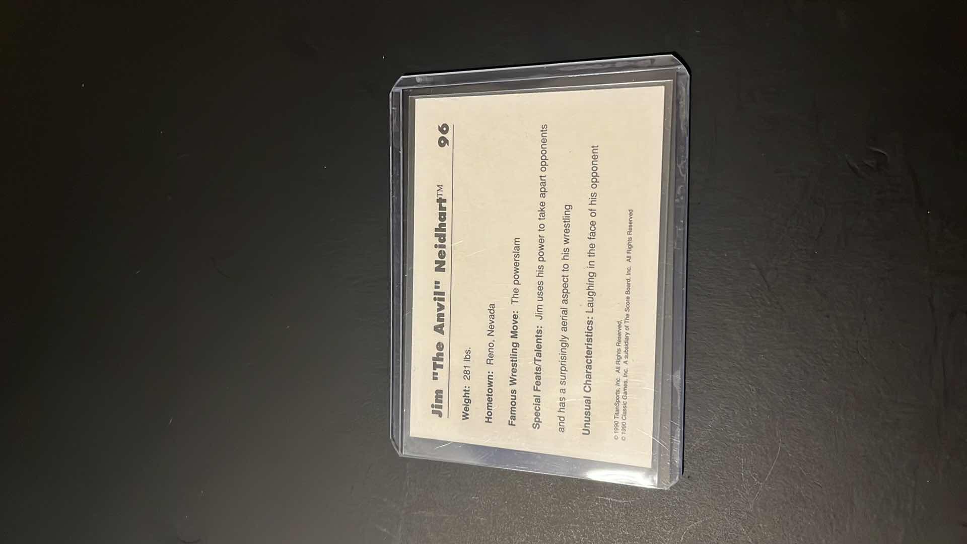 Photo 1 of 1990 JIM THE ANVILL NEIDHART #96 CLASSIC GAMES CARD