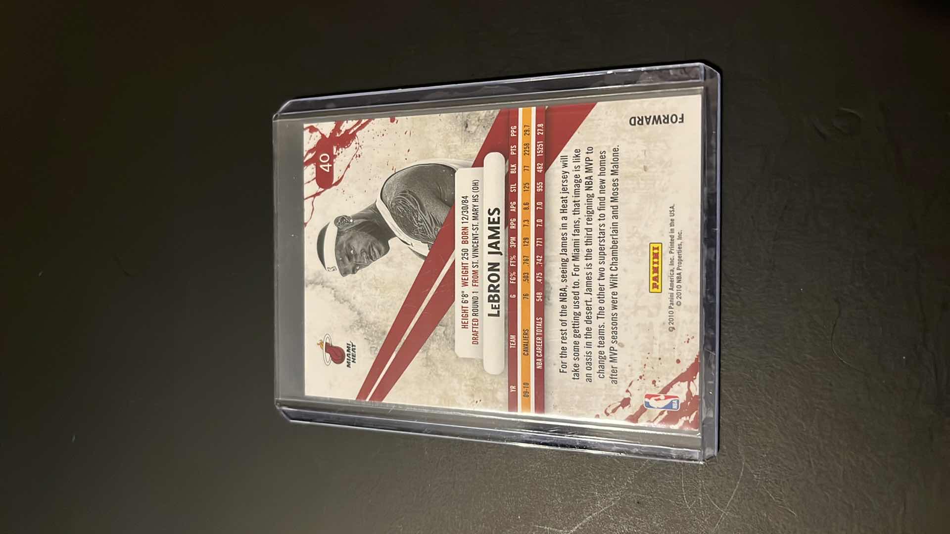 Photo 1 of 2010 LEBRON JAMES ROOKIES & STARS PANINI CARD 40