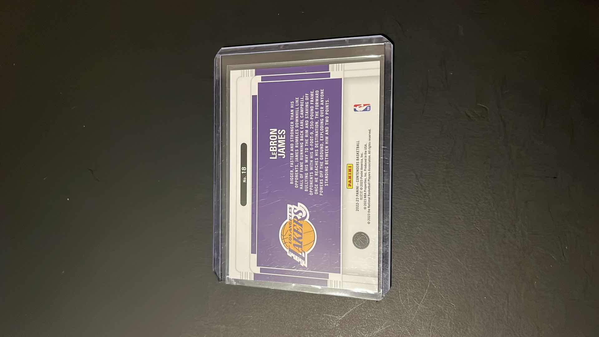 Photo 1 of 2022 LEBRON JAMES PANINI OPTIC SUITE SHOT CARD 18