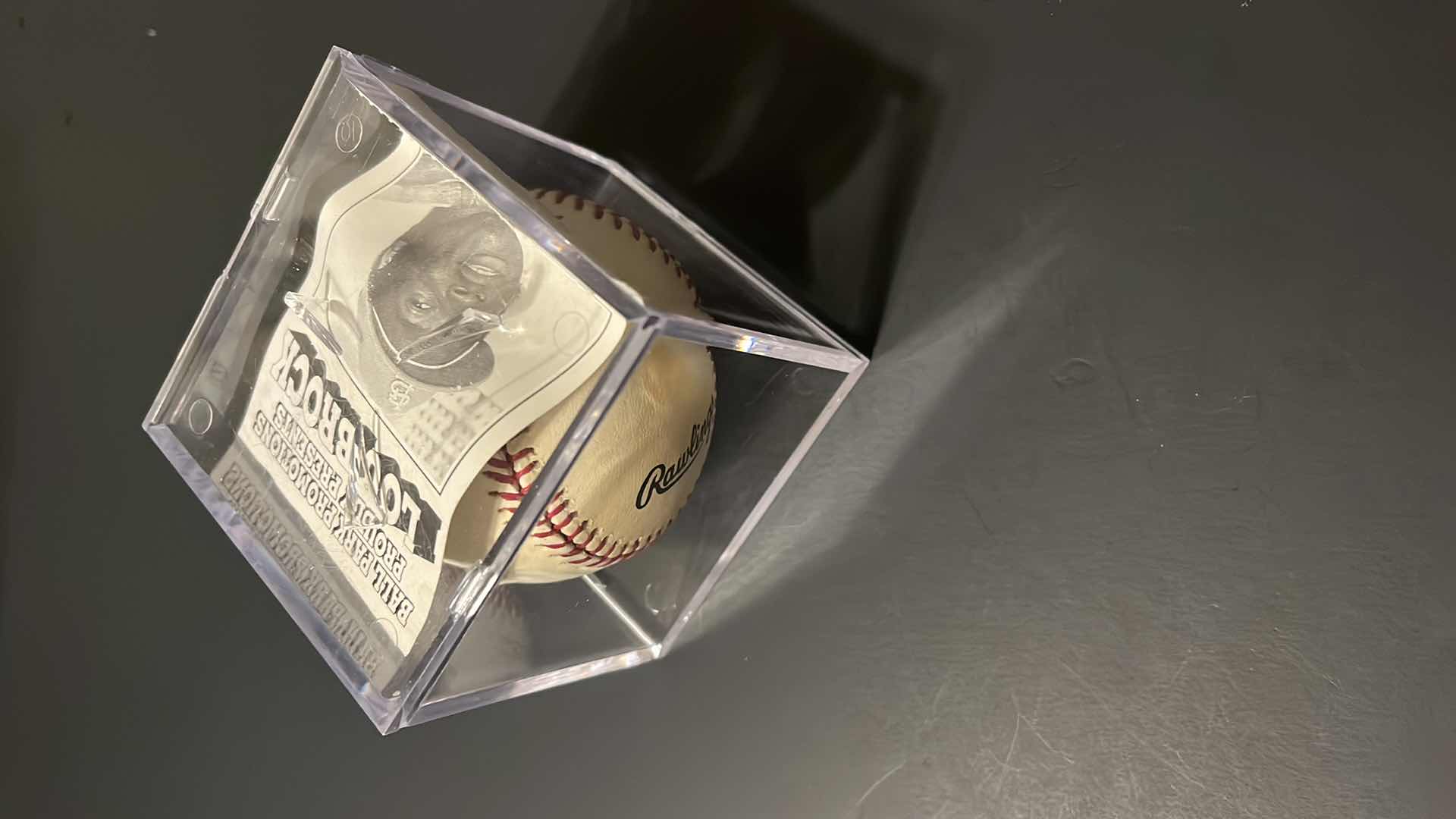 Photo 1 of 1959 LOU BROCK CHICAGO CUBS AUTOGRAPHED BASEBALL