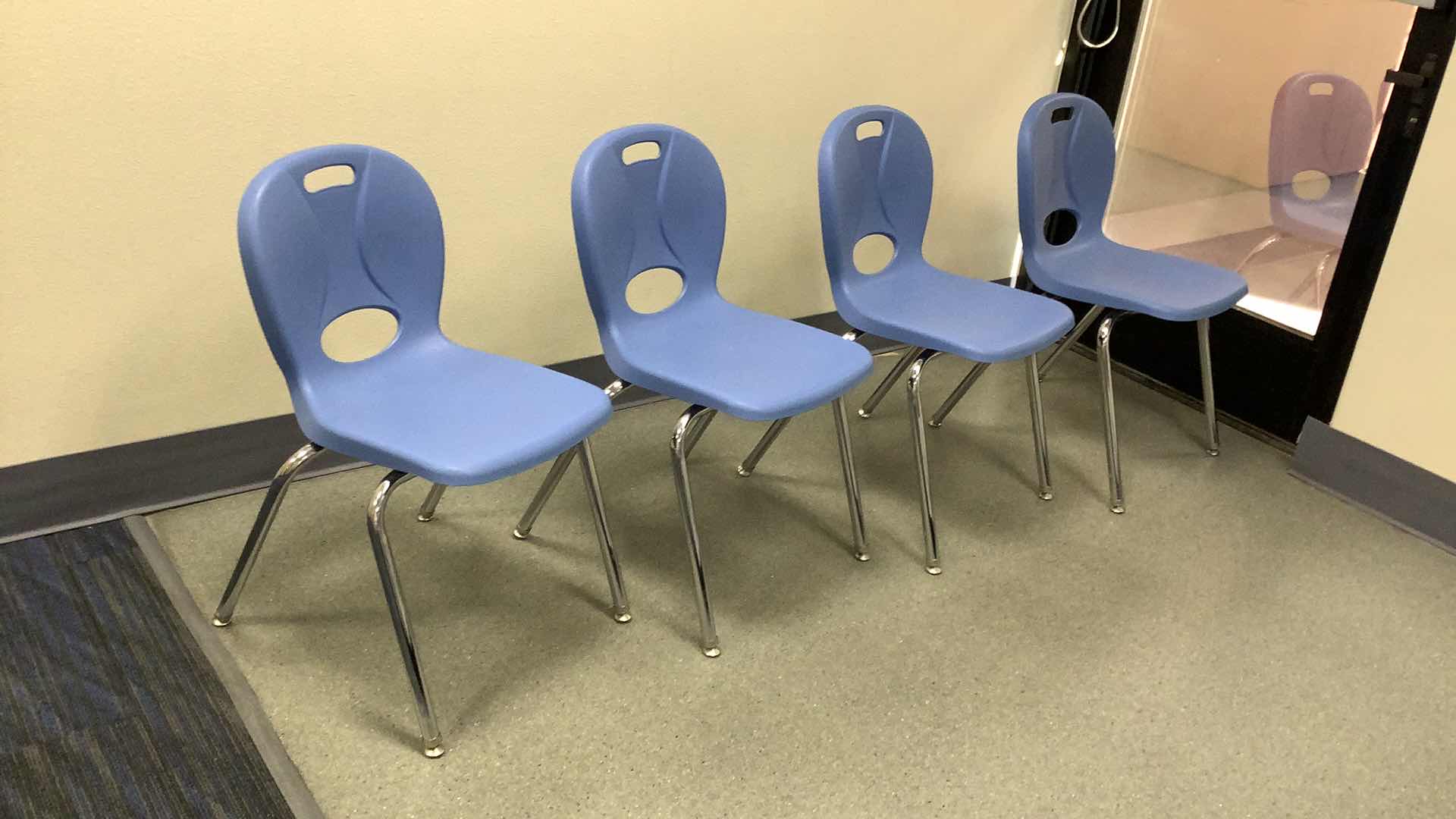 Photo 1 of 4 BLUE COLOR STACKABLE SCHOOL CHAIRS