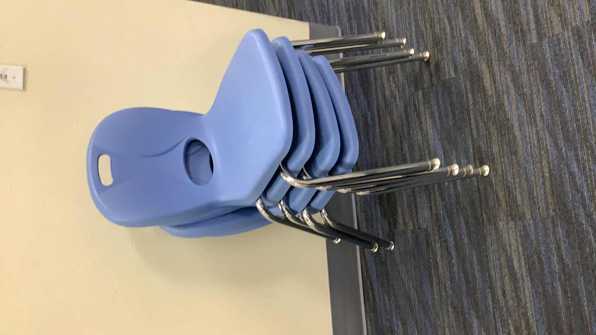 Photo 1 of 4 BLUE COLOR STACKABLE SCHOOL CHAIRS