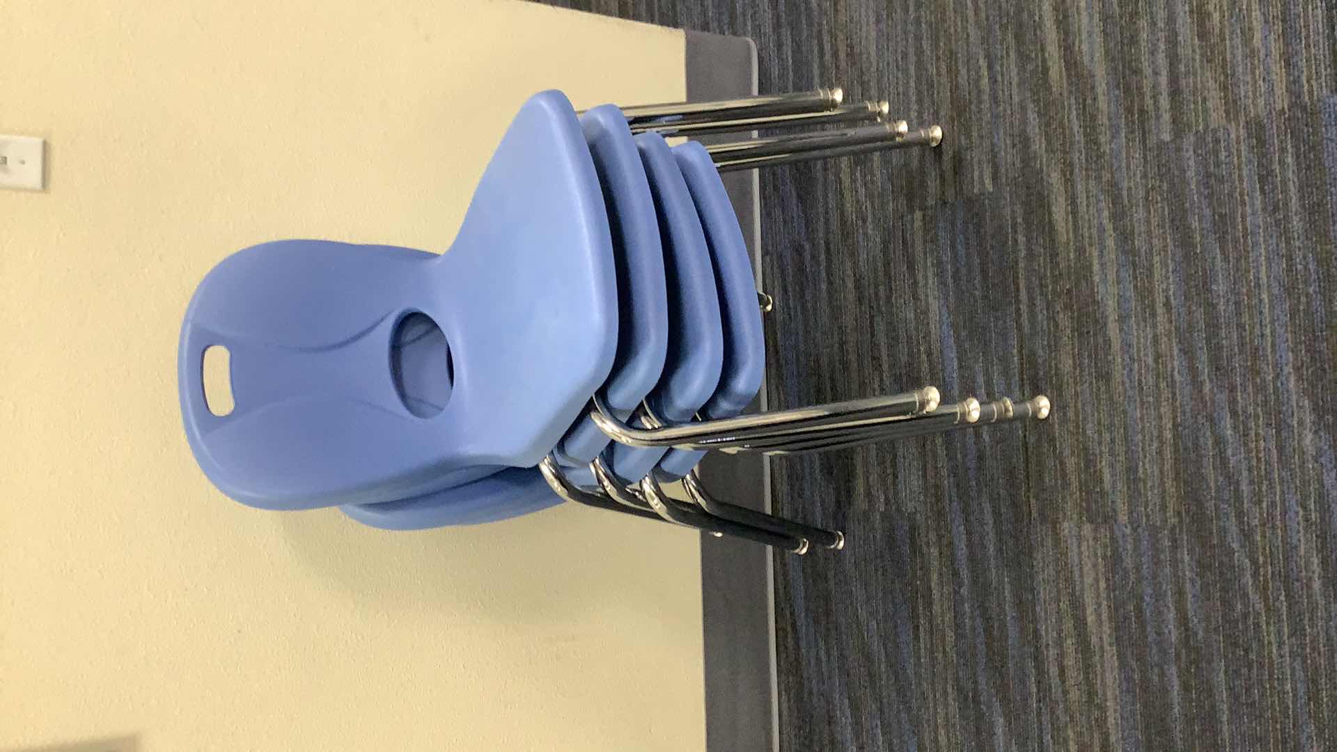 Photo 1 of 4 BLUE COLOR STACKABLE SCHOOL CHAIRS