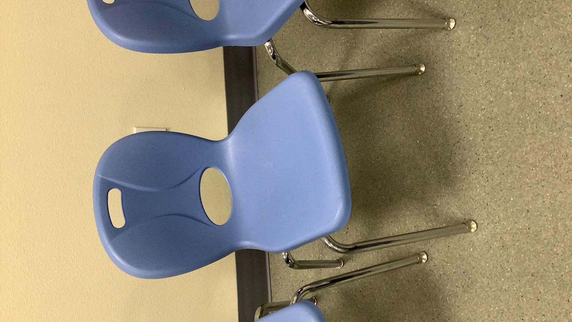 Photo 1 of 4 BLUE COLOR STACKABLE SCHOOL CHAIRS