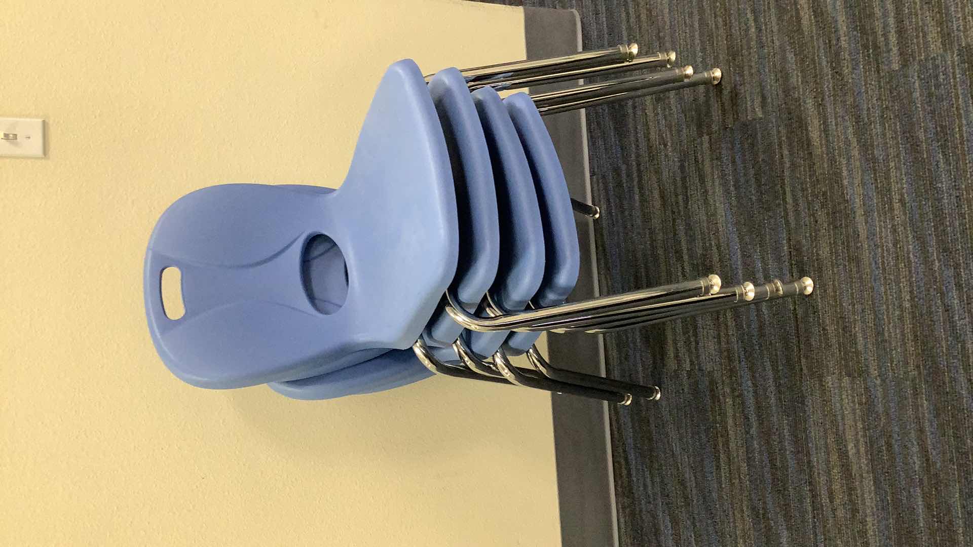 Photo 1 of 4 BLUE COLOR STACKABLE SCHOOL CHAIRS