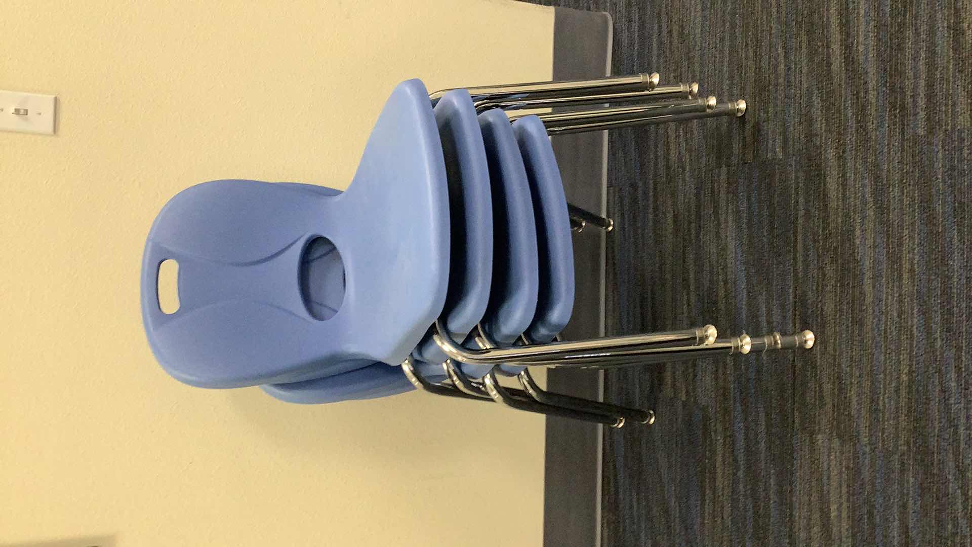 Photo 1 of 4 BLUE COLOR STACKABLE SCHOOL CHAIRS