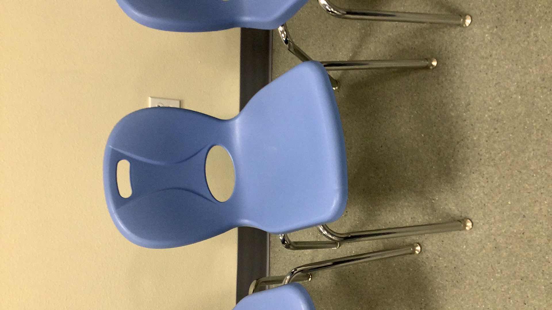 Photo 1 of 4 BLUE COLOR STACKABLE SCHOOL CHAIRS