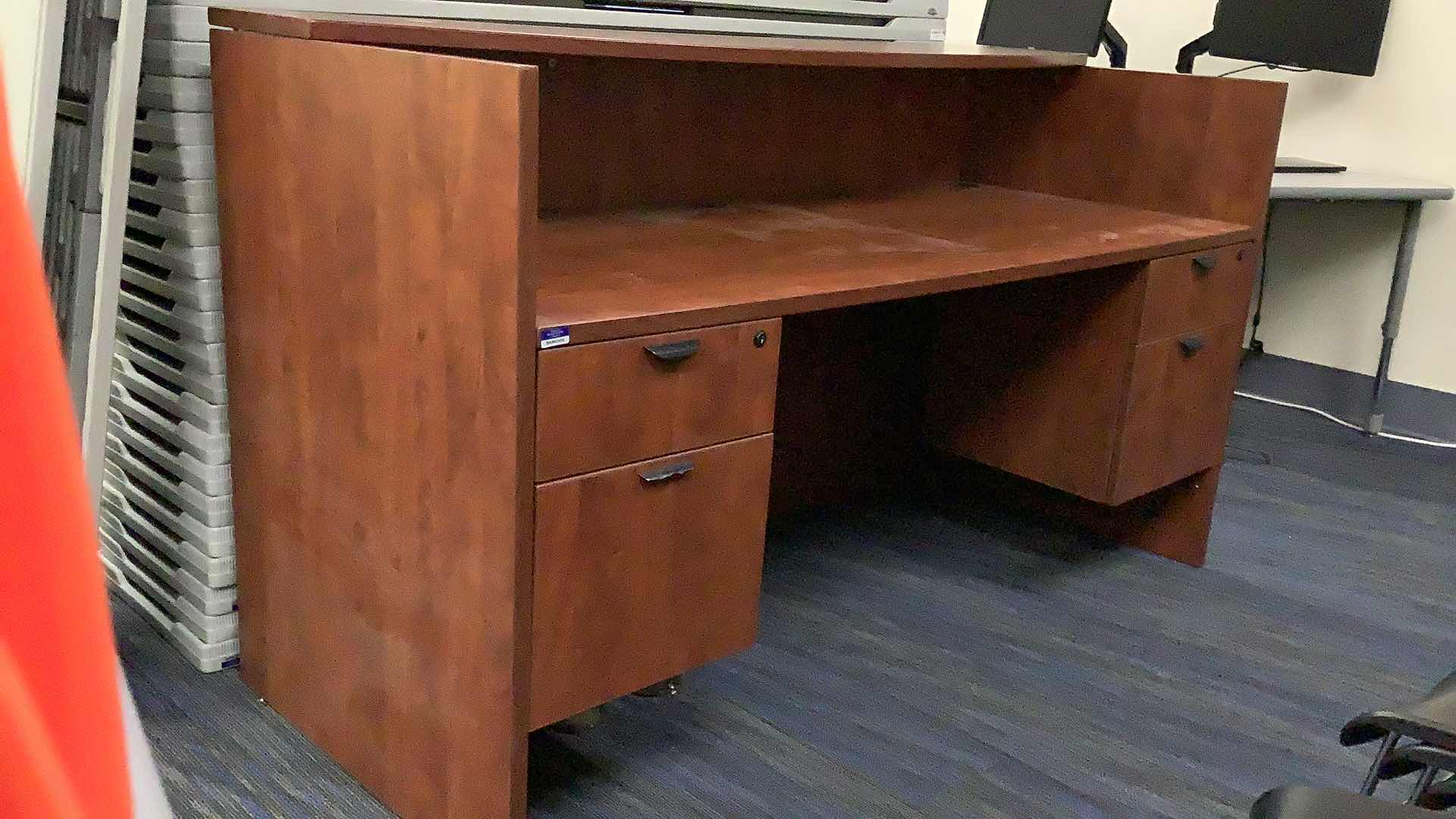 Photo 1 of RECEPTION BOW-FRONT DESK IN CHERRY 71”x 30” H 42”