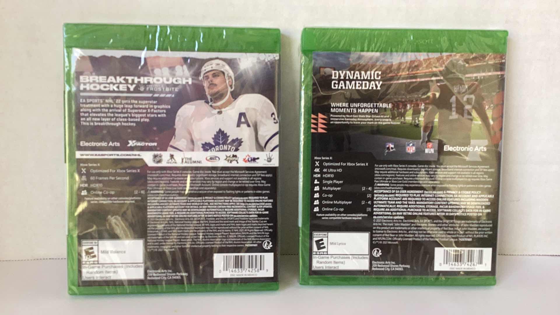 Photo 1 of 2 NEW X-BOX GAMES: NHL 22 AND MADDEN 22