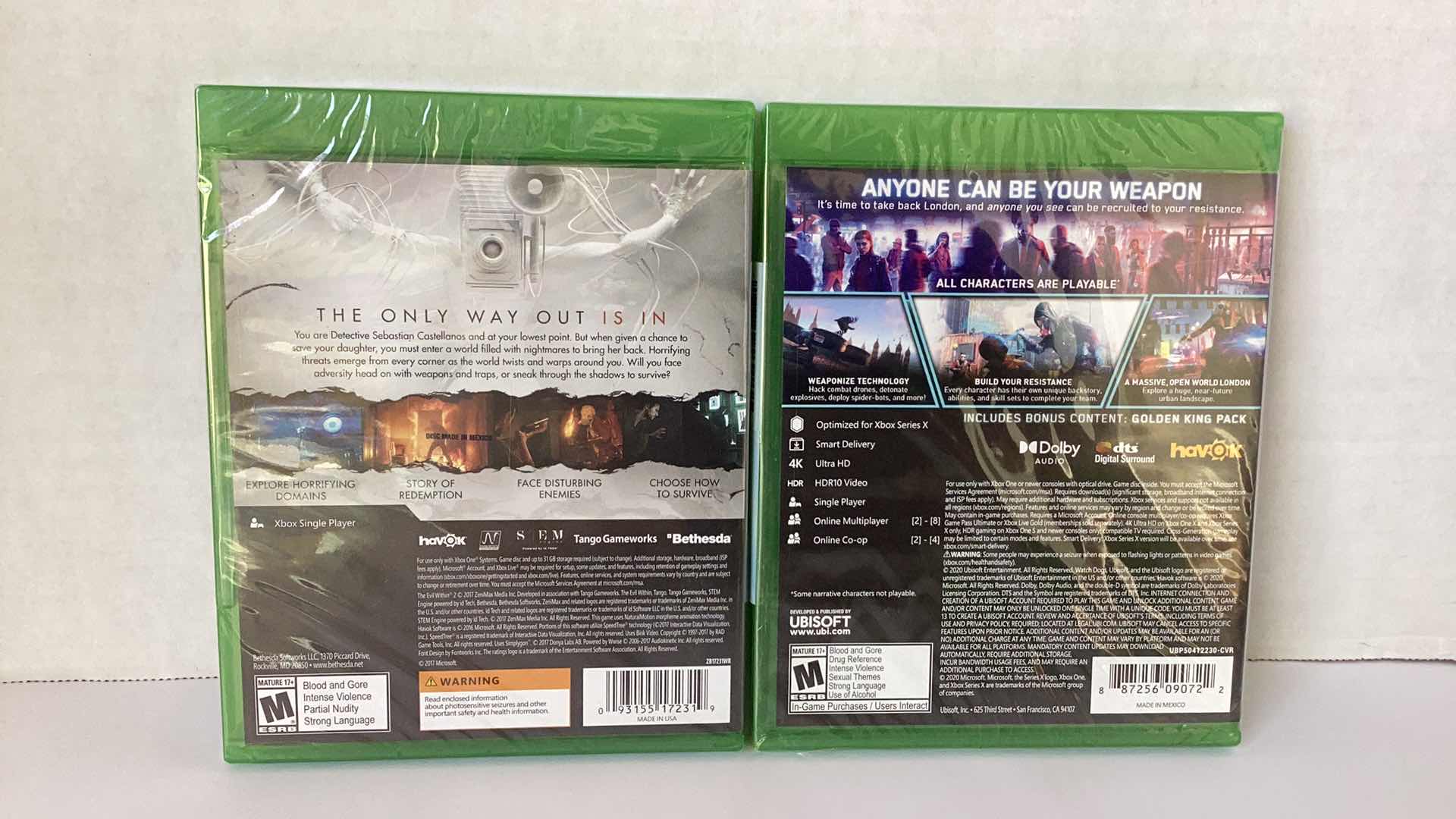 Photo 1 of 2 NEW X-BOX GAMES: THE EVIL WITHIN 2 AND WATCH DOGS LEGION