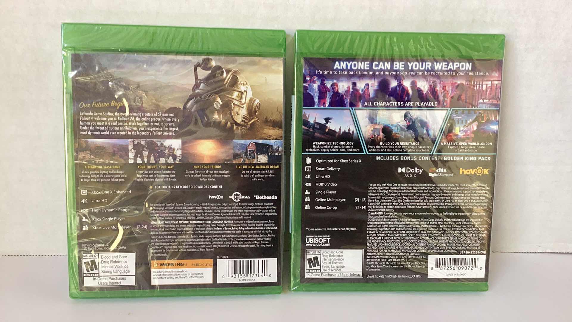 Photo 1 of 2 NEW X-BOX GAMES: FALLOUT 76 AND WATCH DOGS LEGION