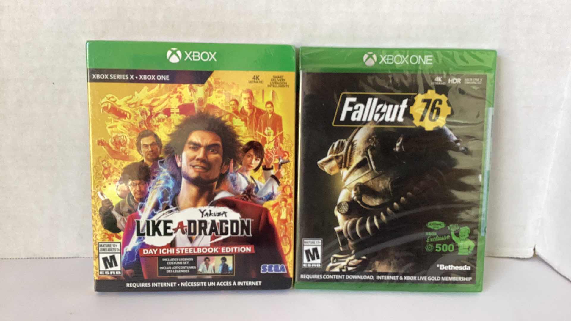 Photo 1 of 2 NEW X-BOX GAMES: YAKUZA LIKE A DRAGON AND FALLOUT 76