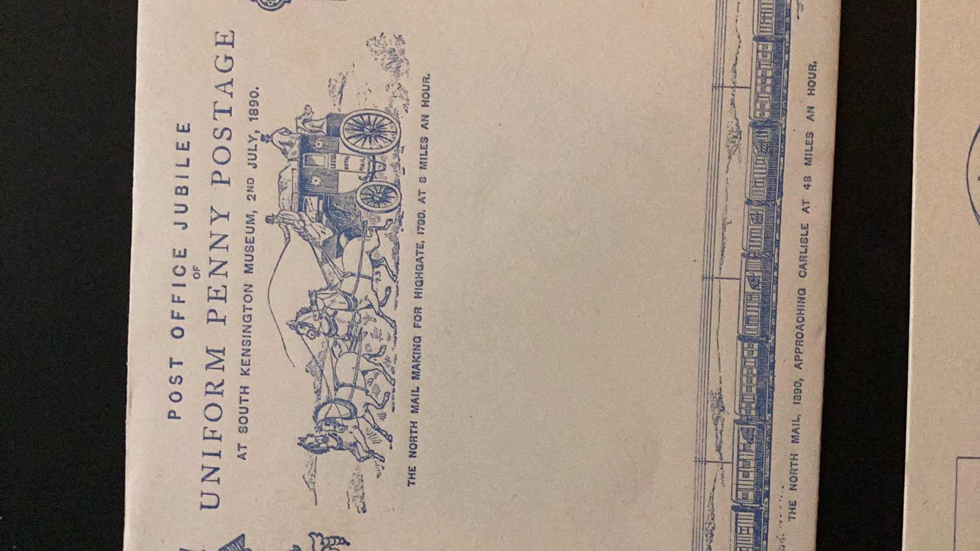 Photo 1 of ENGLAND 1890 LONDON POST OFFICE JUBILEE UNIFORM PENNY POSTAGE ENVELOPE AND CARD