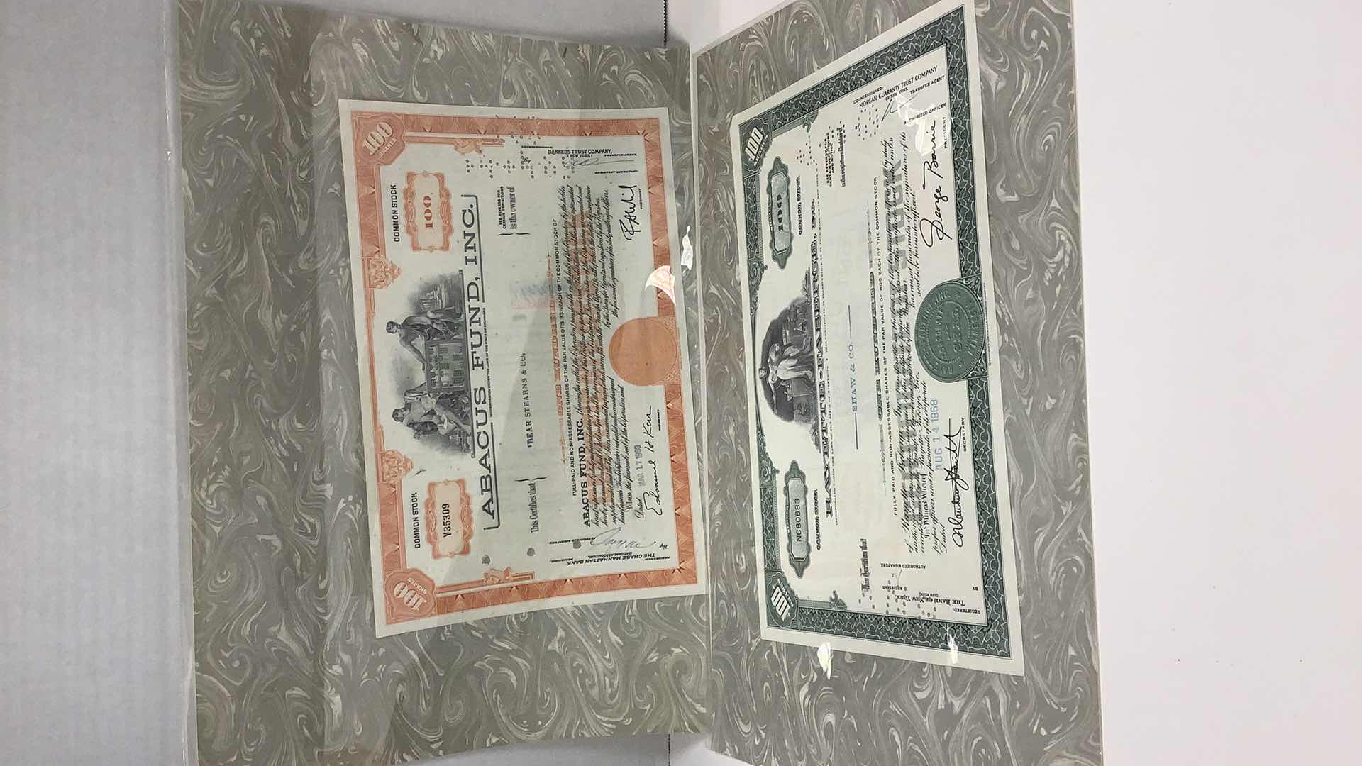 Photo 1 of FRANKLIN MINT, VINTAGE ABACUS AND RAYETTE-FABERGE INC 100 SHARES