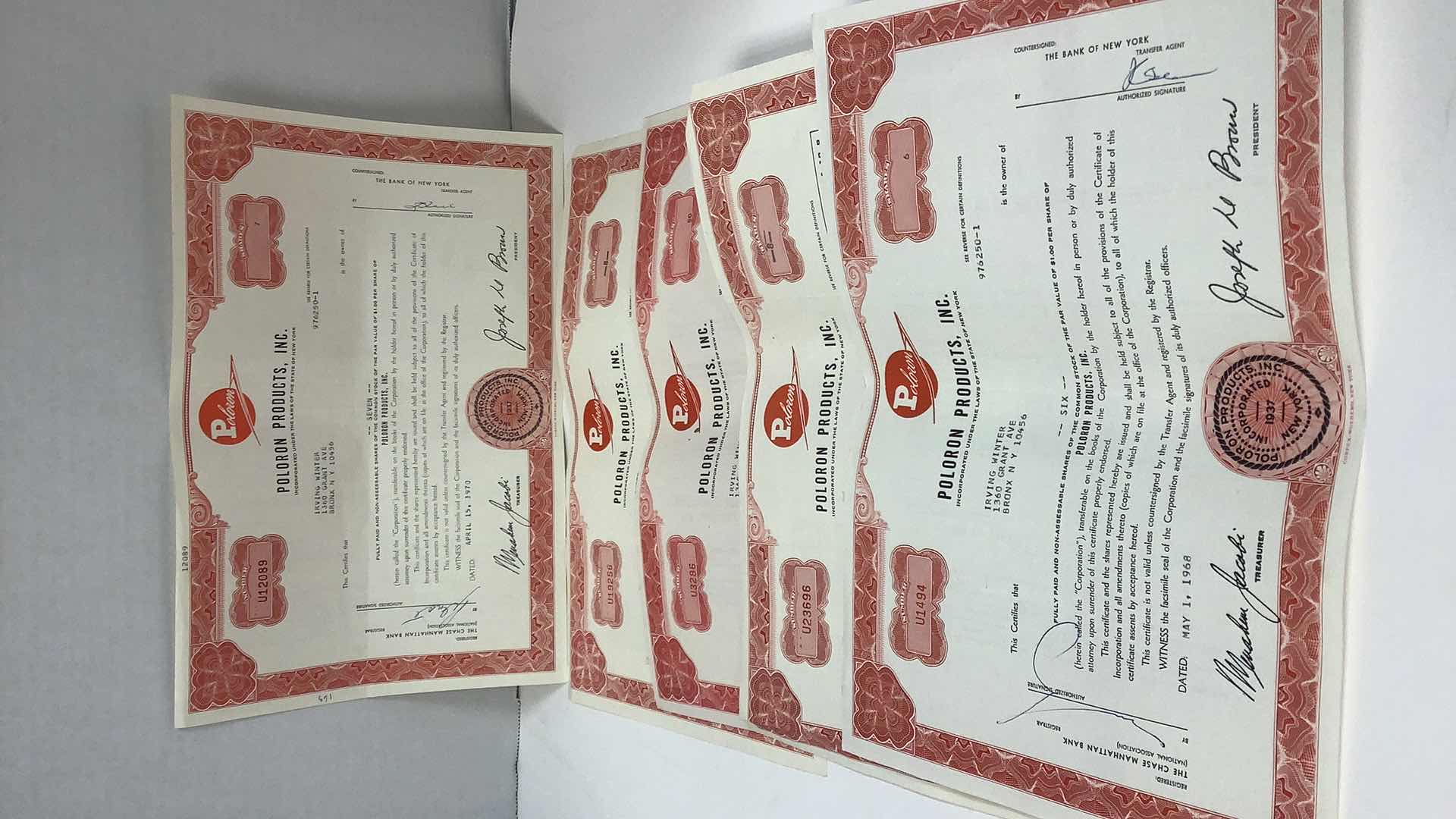 Photo 1 of 5 VINTAGE POLORON PRODUCTS SHARES