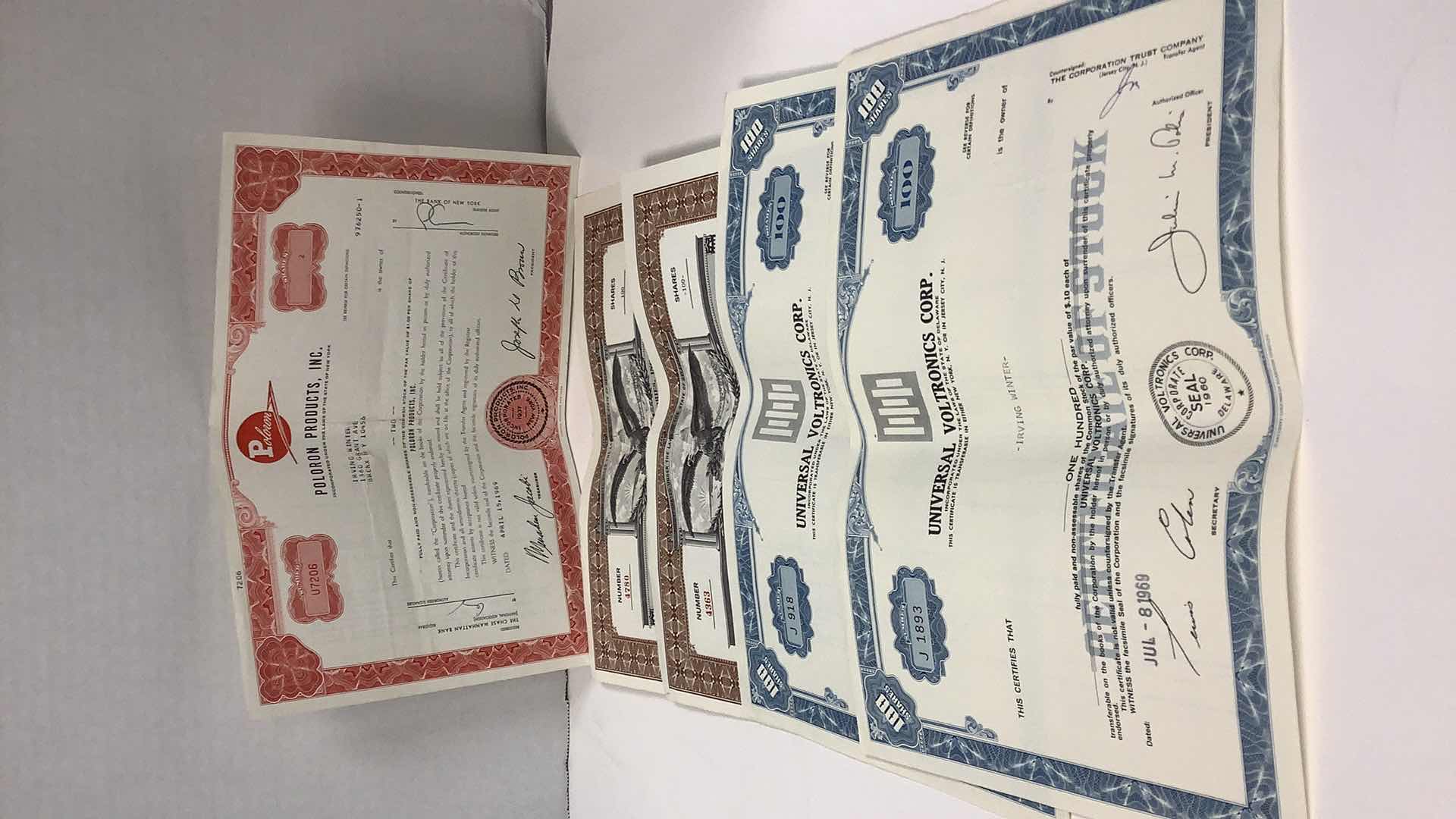 Photo 1 of 5 VINTAGE ASSORTED COMPANIES SHARES