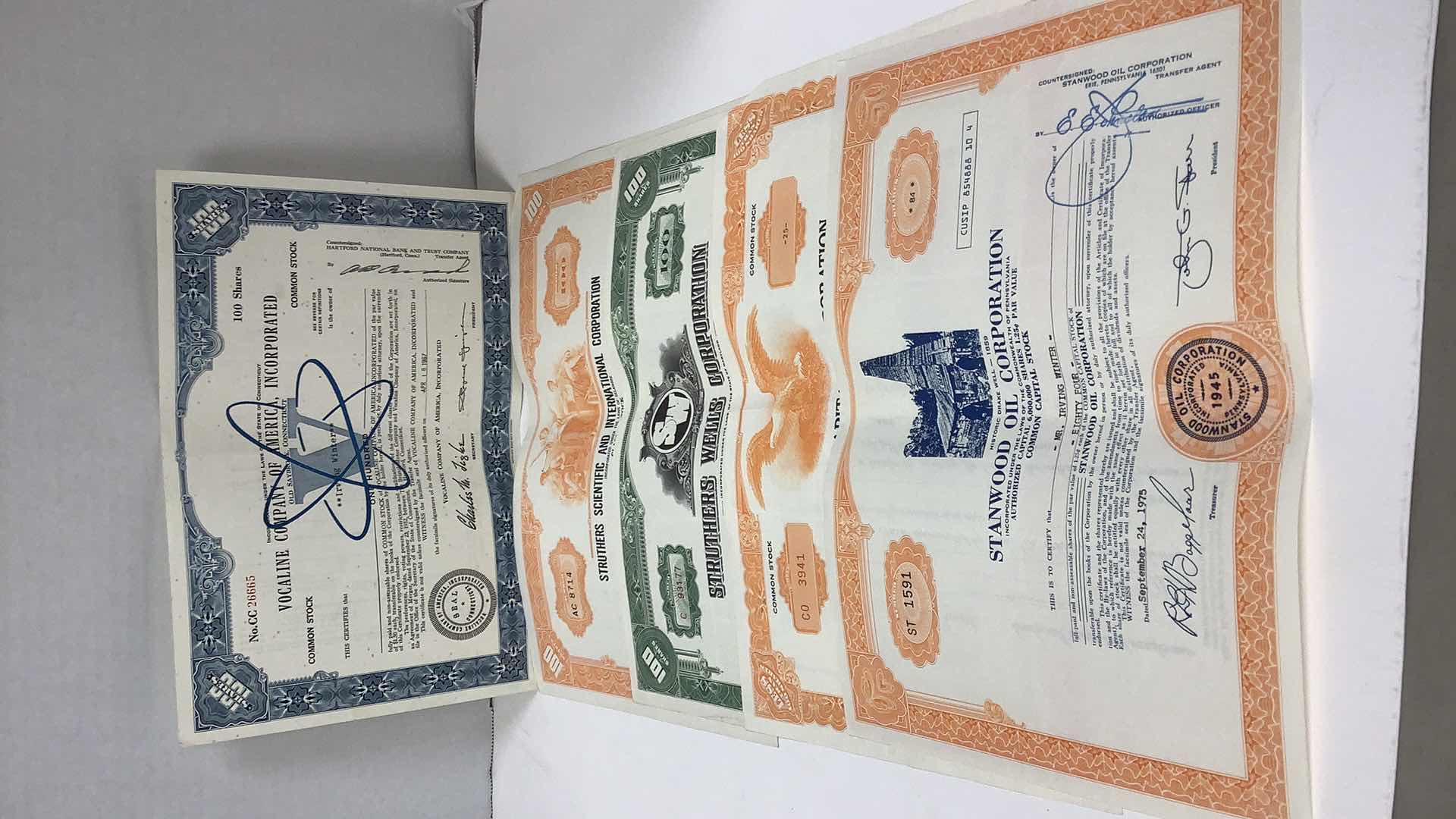 Photo 1 of 5 VINTAGE ASSORTED COMPANIES SHARES