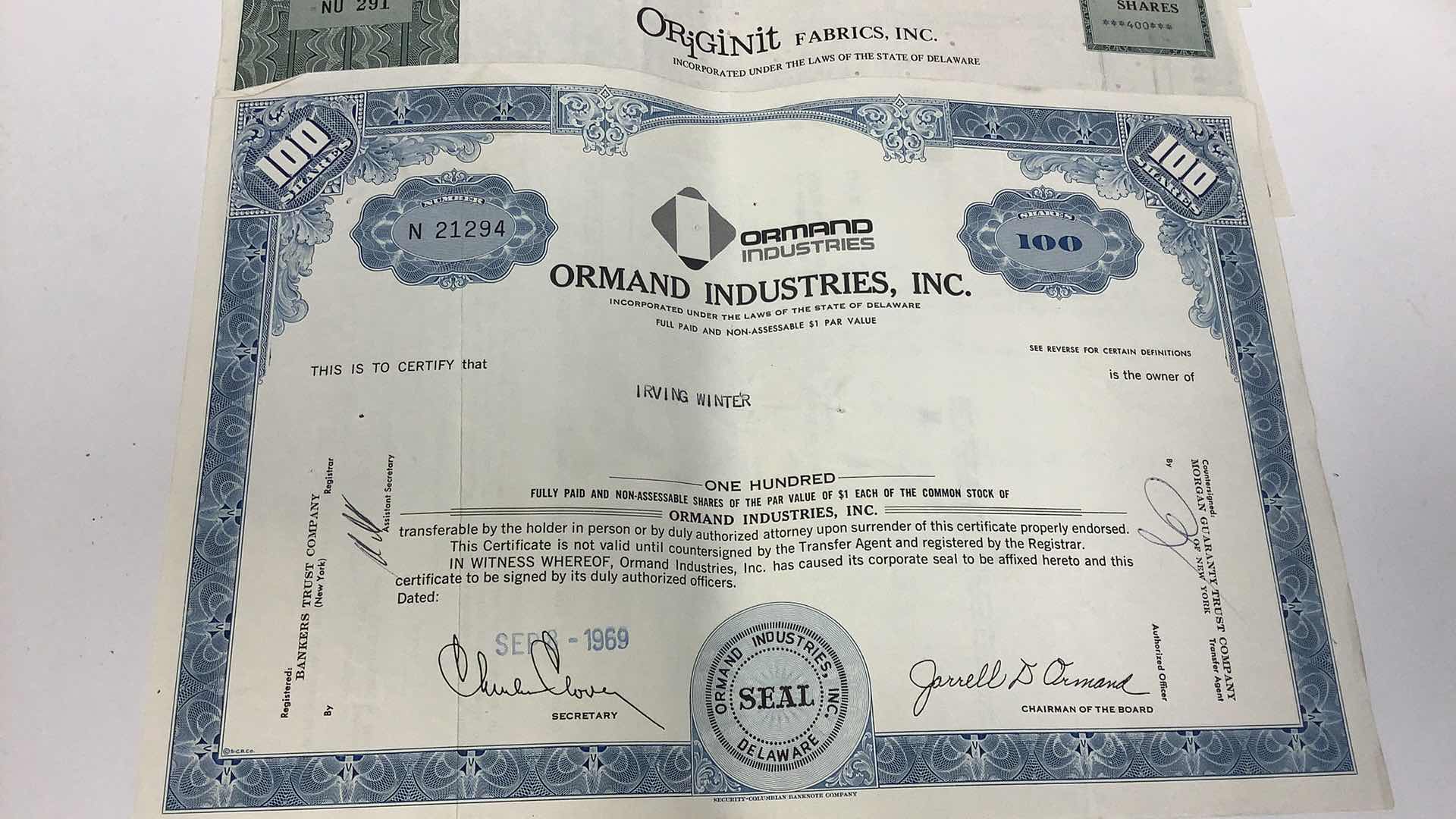 Photo 1 of 5 VINTAGE ASSORTED COMPANIES SHARES