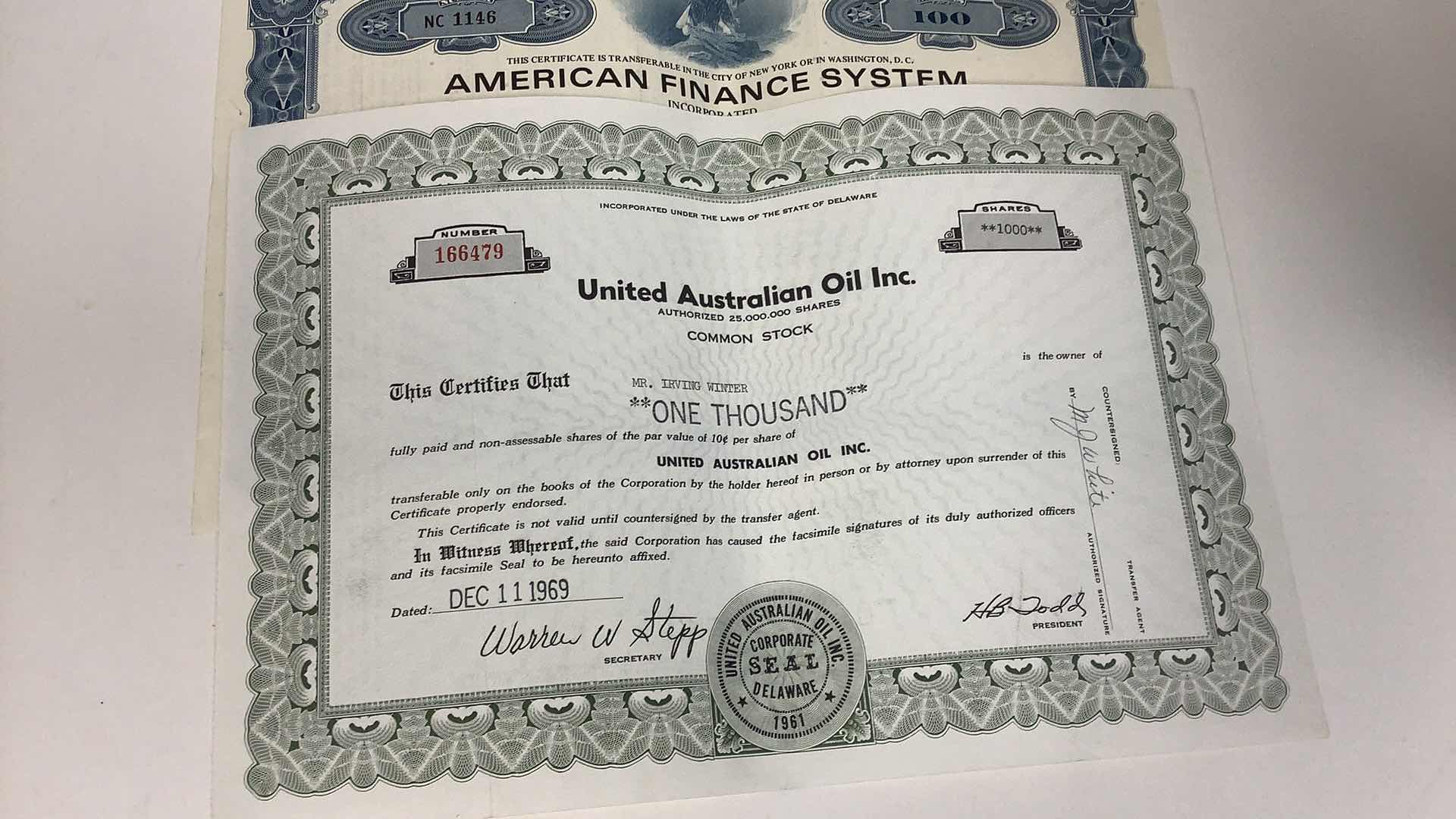 Photo 5 of 5 VINTAGE ASSORTED COMPANIES SHARES